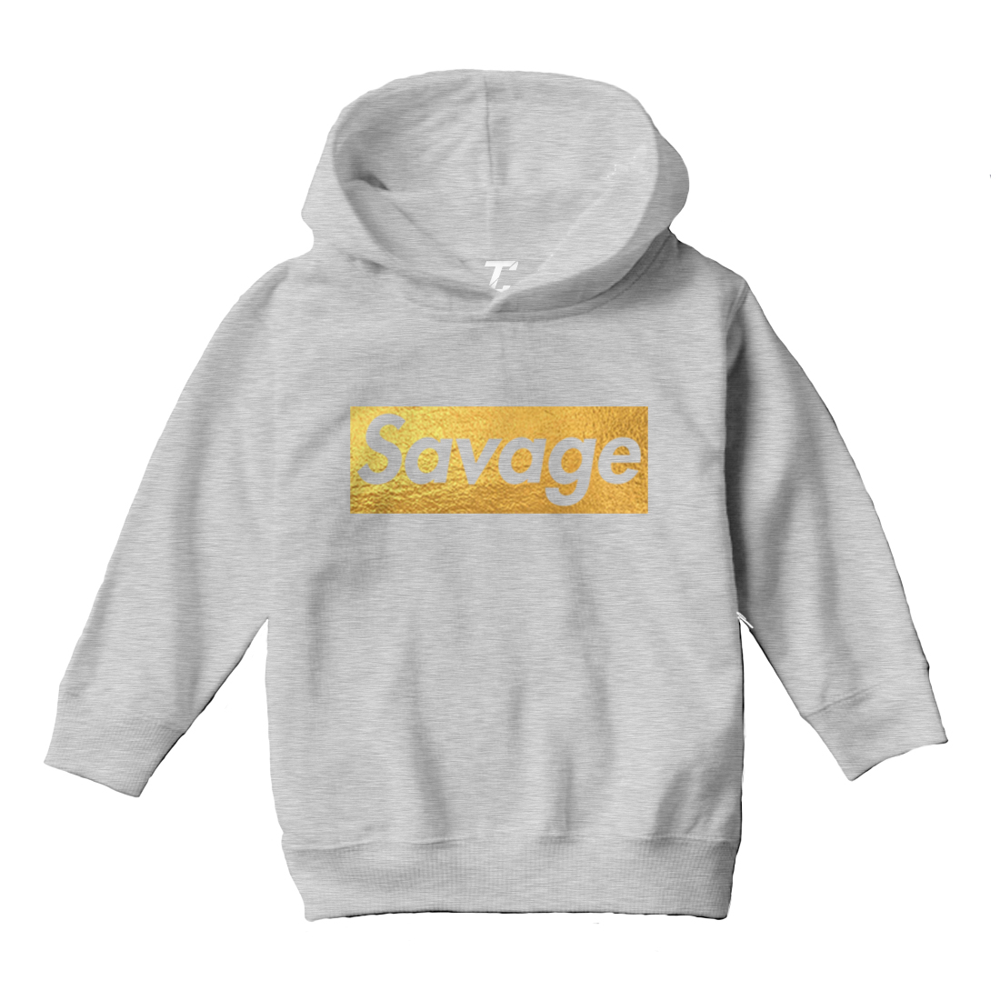Gold Foil Savage - Ruthless Rebel Misbehaving Cool Toddler/Youth Hoodie - Picture 6 of 12