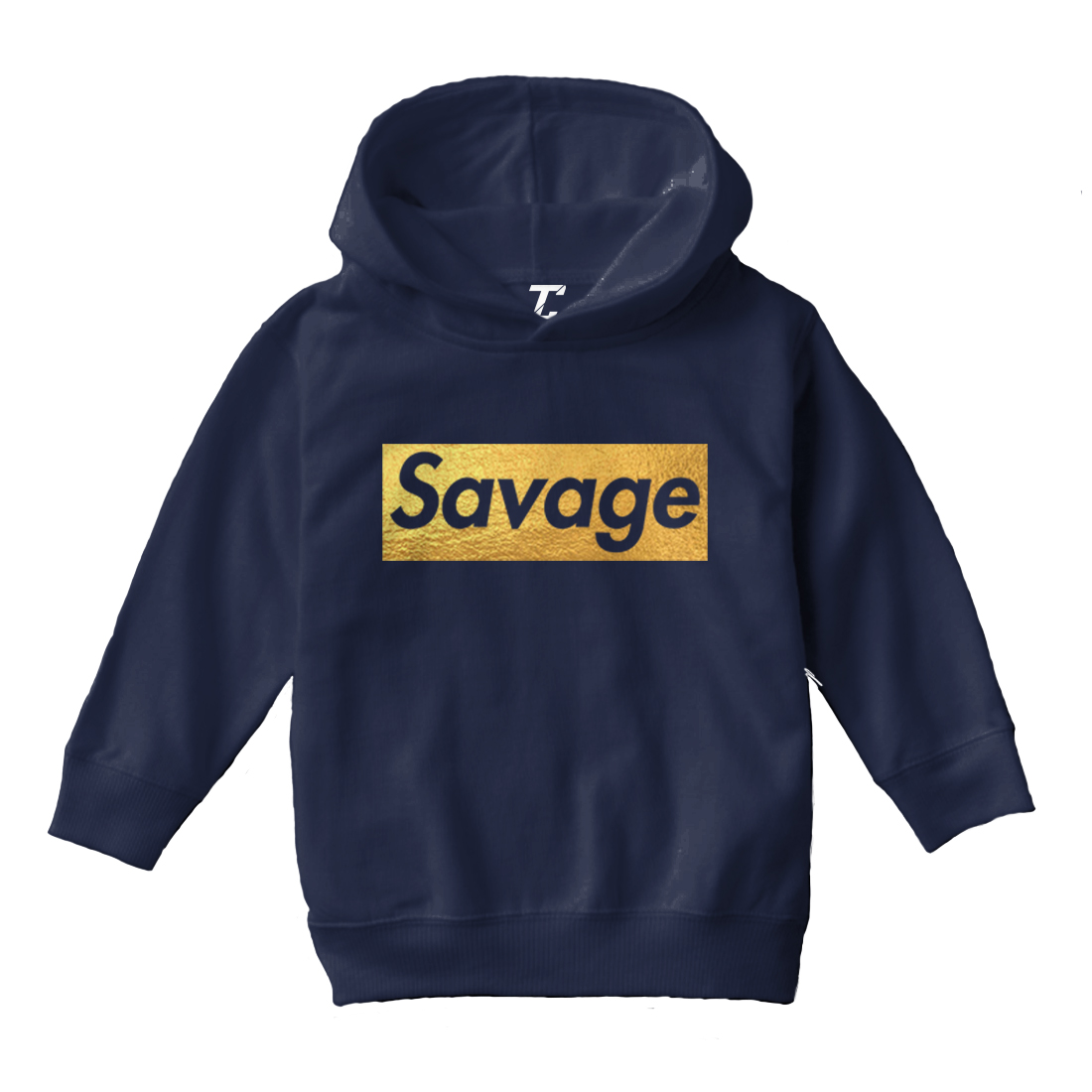 Gold Foil Savage - Ruthless Rebel Misbehaving Cool Toddler/Youth Hoodie - Picture 7 of 12