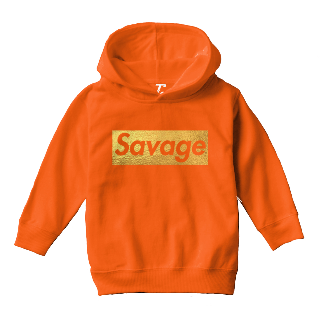 Gold Foil Savage - Ruthless Rebel Misbehaving Cool Toddler/Youth Hoodie - Picture 8 of 12