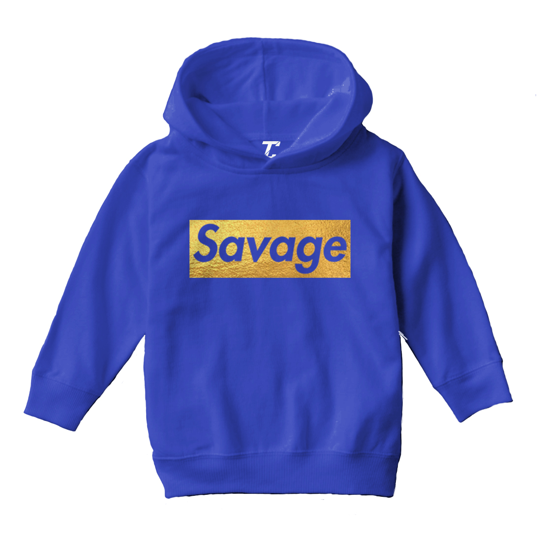 Gold Foil Savage - Ruthless Rebel Misbehaving Cool Toddler/Youth Hoodie - Picture 11 of 12