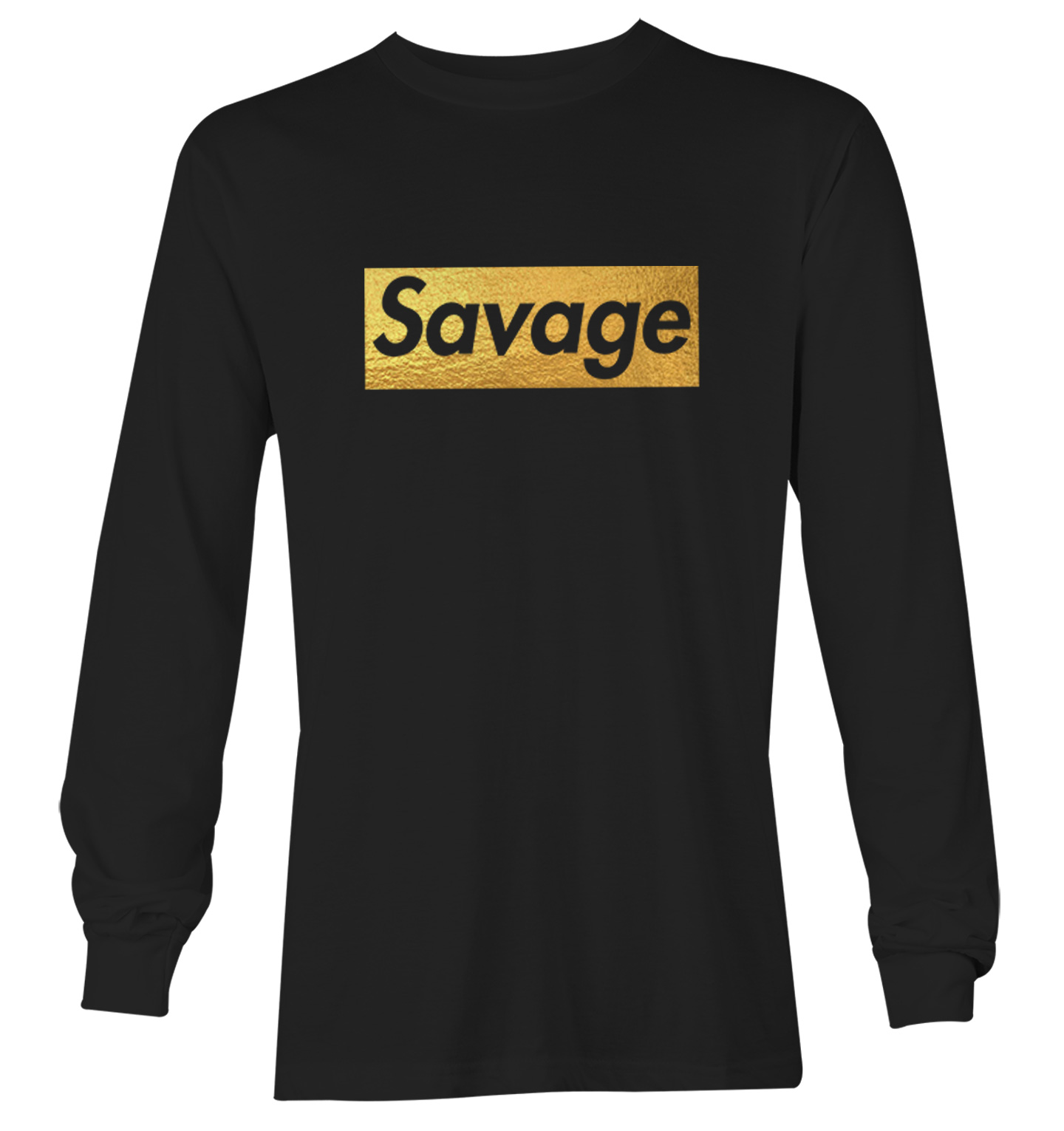 Gold Foil Savage - Ruthless Rebel Misbehaving Cool Youth T-Shirt - Picture 13 of 20