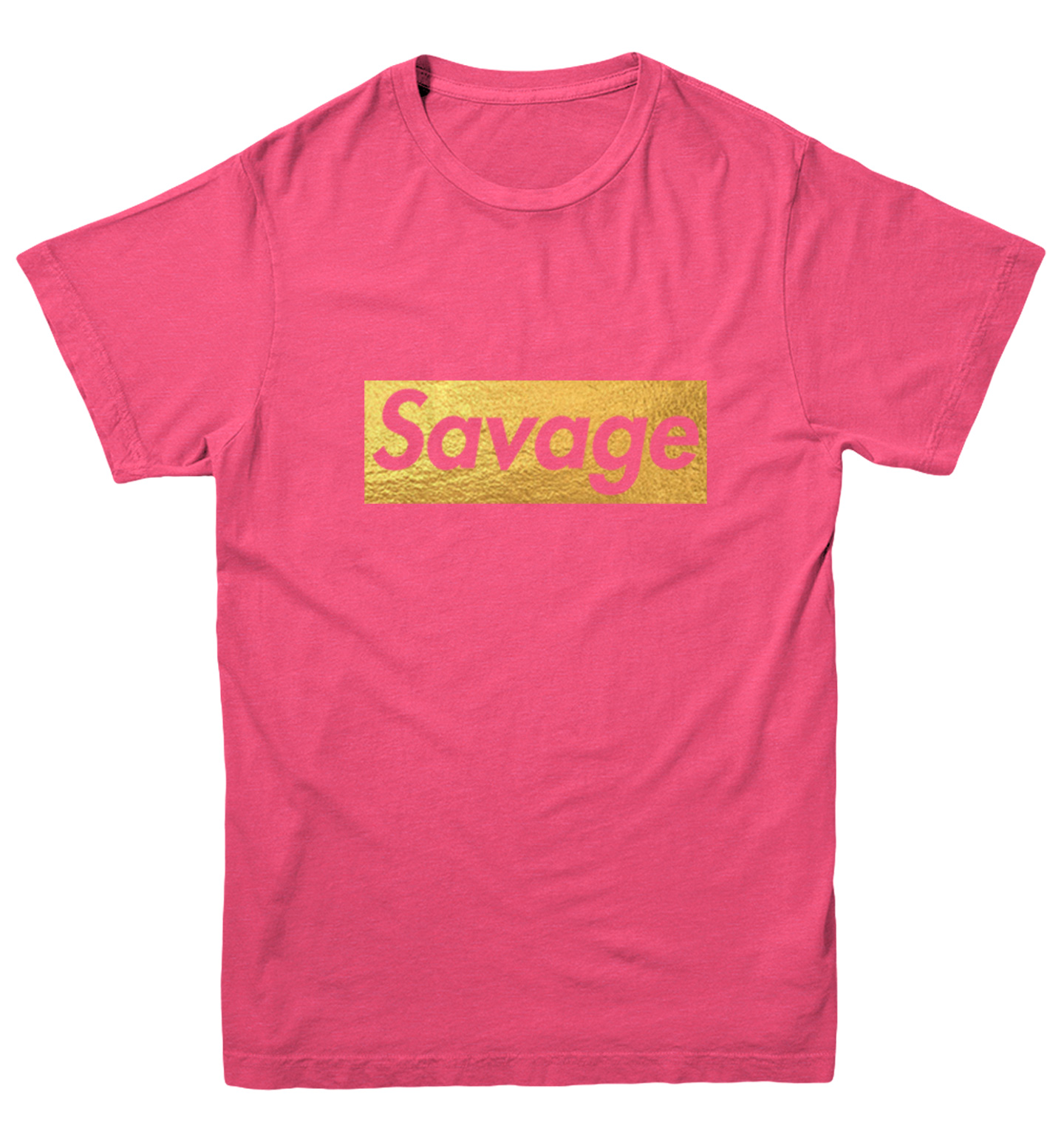 Gold Foil Savage - Ruthless Rebel Misbehaving Cool Youth T-Shirt - Picture 9 of 20