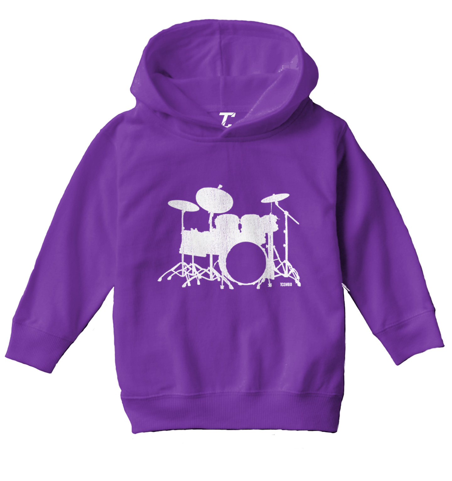 Drum Silhouette - Future Musician Drummer Band Toddler/Youth Hoodie - Picture 9 of 12