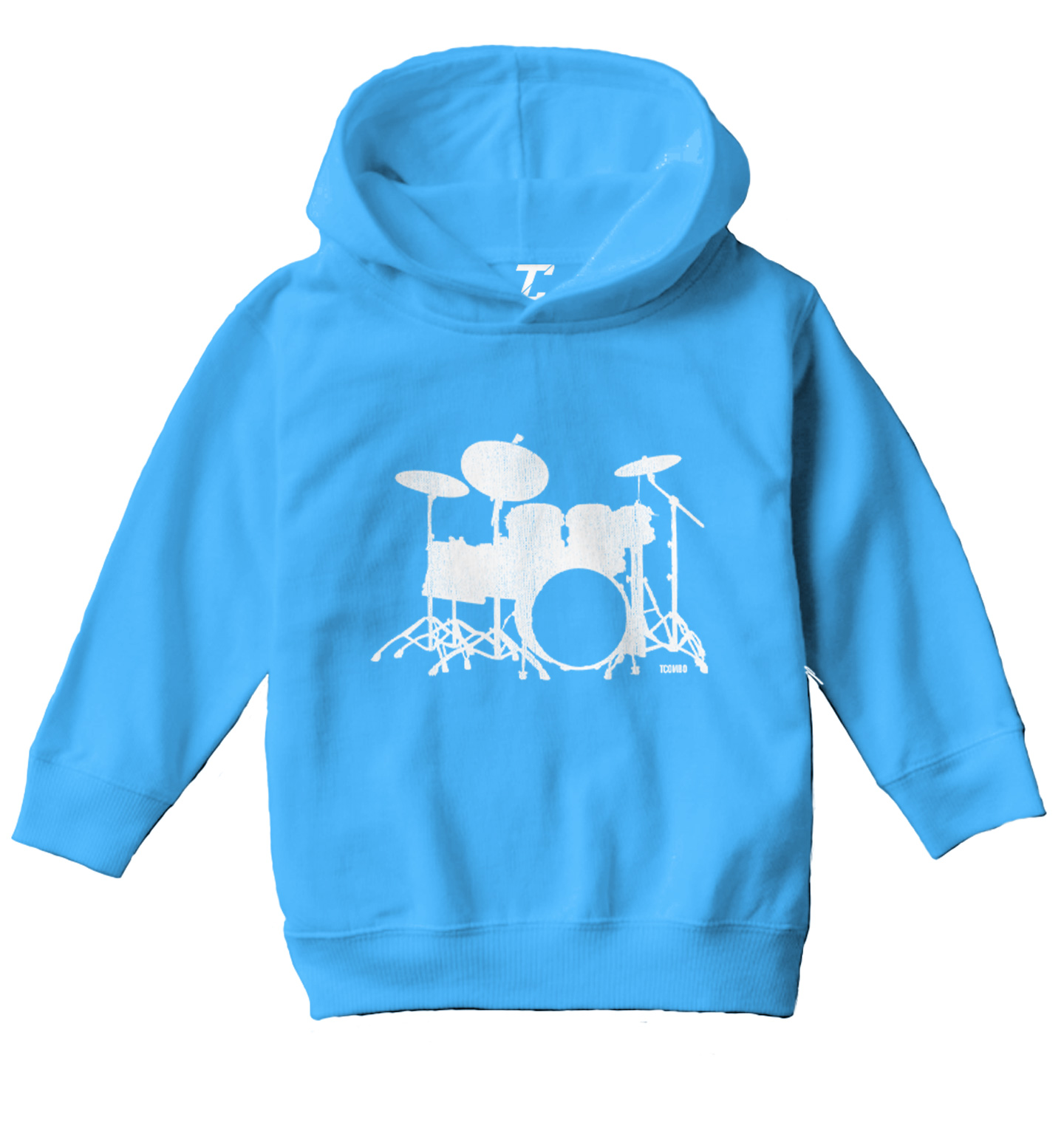 Drum Silhouette - Future Musician Drummer Band Toddler/Youth Hoodie - Picture 12 of 12