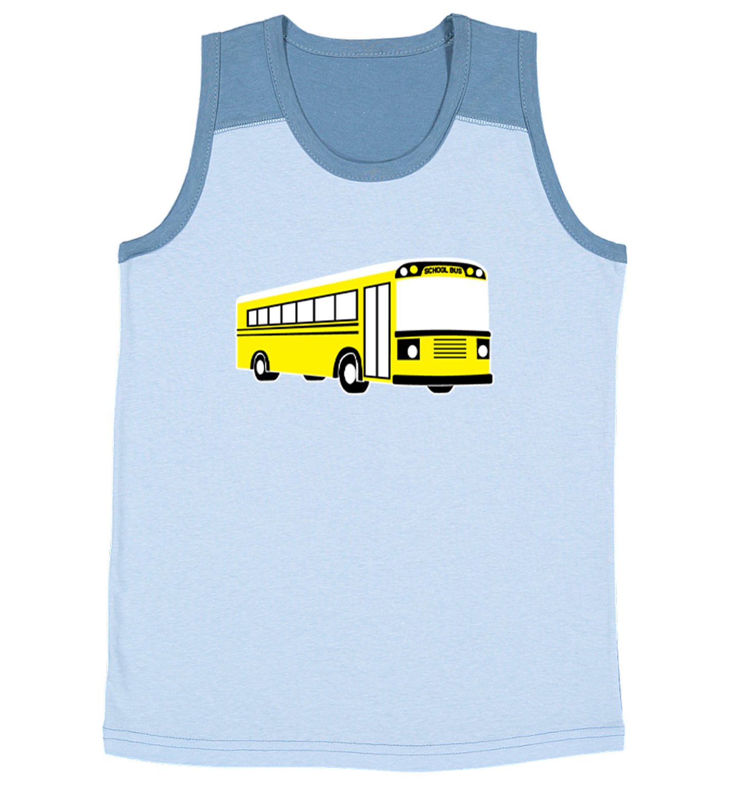 School Bus - Student Classmates Smart Vehicle Driver Youth Contrast Tank Top - Picture 4 of 7