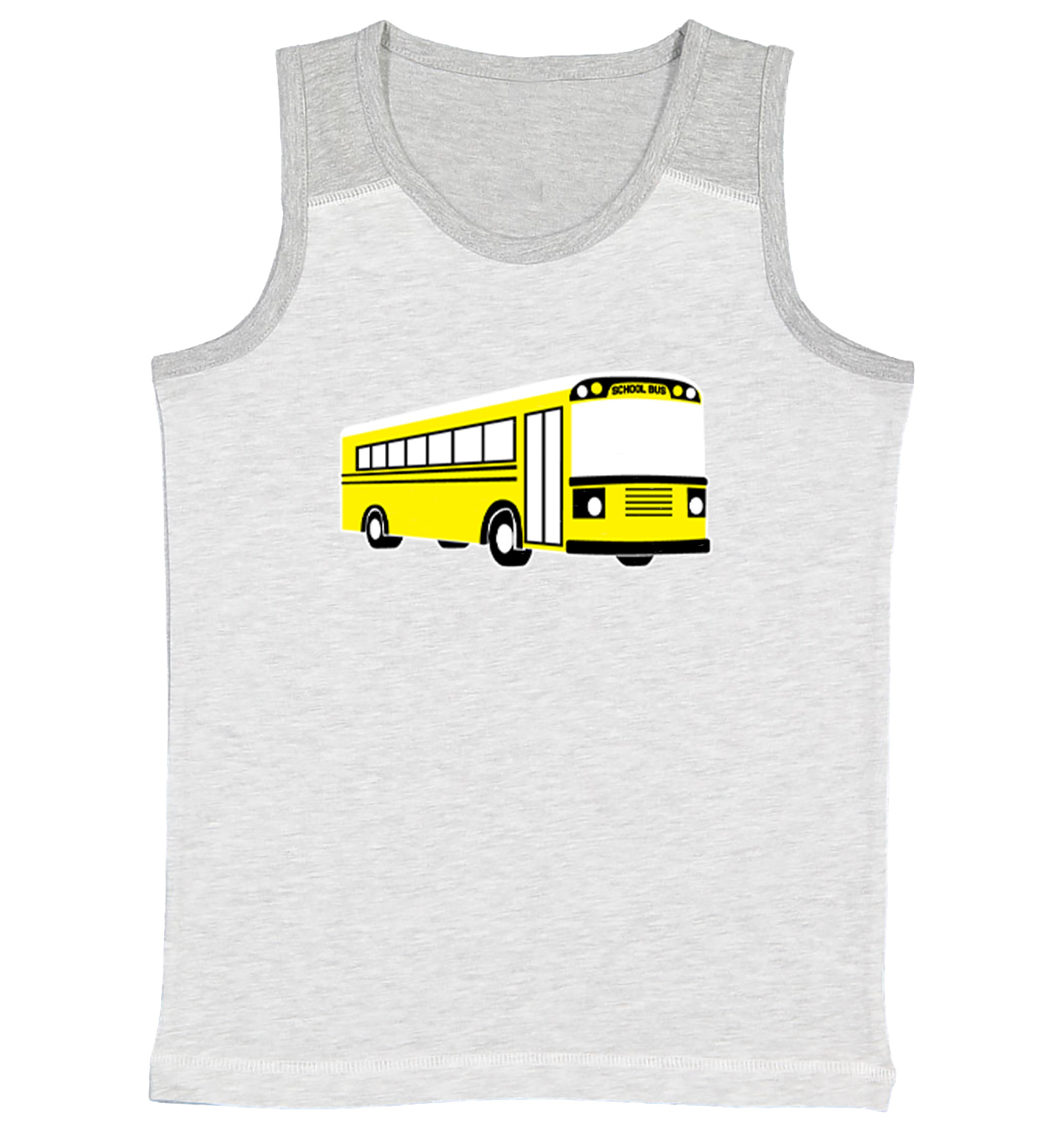 School Bus - Student Classmates Smart Vehicle Driver Youth Contrast Tank Top - Picture 5 of 7