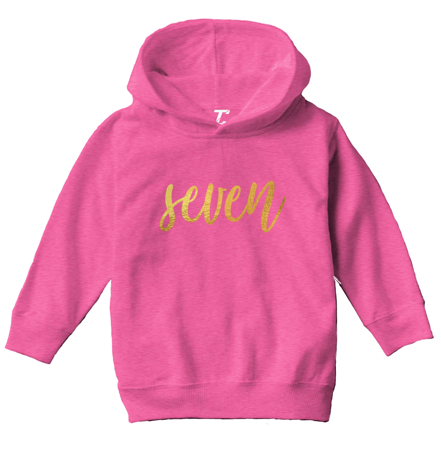 Gold Foil Birthday - Six Party Present Fun Years Old Toddler/Youth Hoodie - Picture 4 of 12
