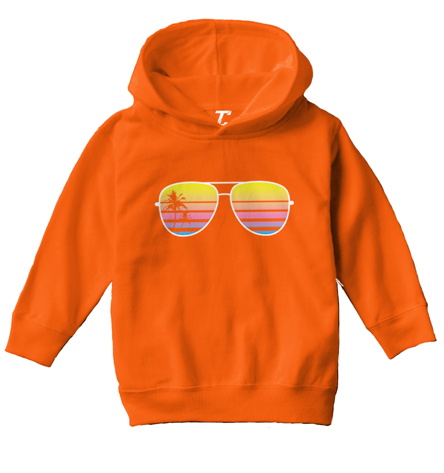 Sunglasses - Palm Tree Silhouette Ocean Beach Vacation Toddler/Youth Hoodie - Picture 8 of 12