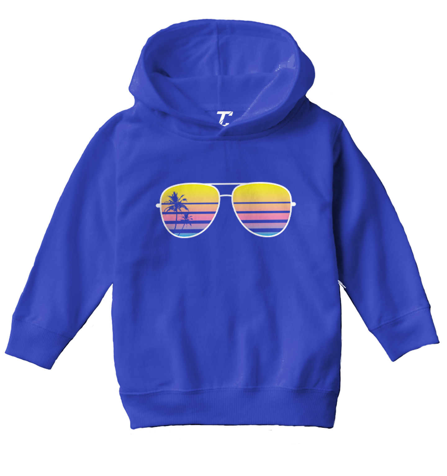 Sunglasses - Palm Tree Silhouette Ocean Beach Vacation Toddler/Youth Hoodie - Picture 11 of 12