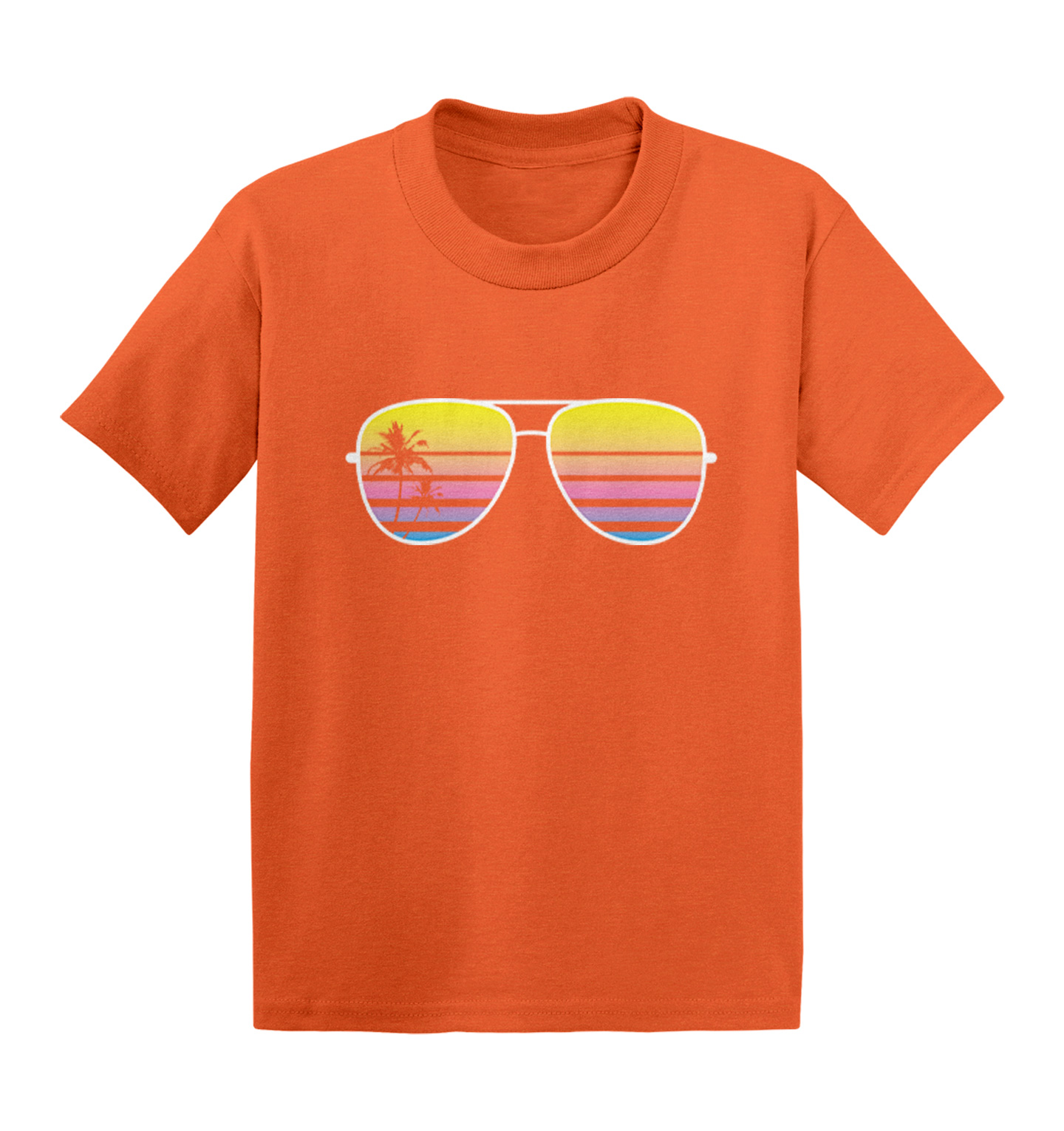 ★YESEYESEE★ YES Palm Tree Tee Orange YS251TTSST04ORG yeseyesee Y.E.S Palm Tree Tee - Orange | International Store