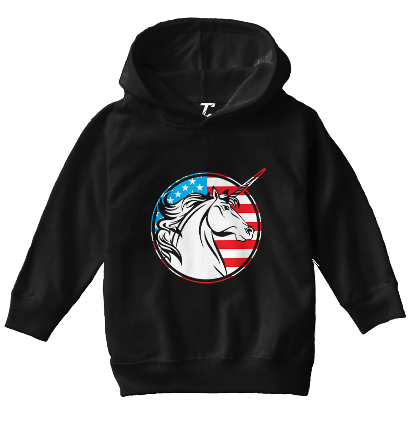 American Unicorn - Profile Mythical United States USA Toddler/Youth Hoodie - Picture 2 of 12