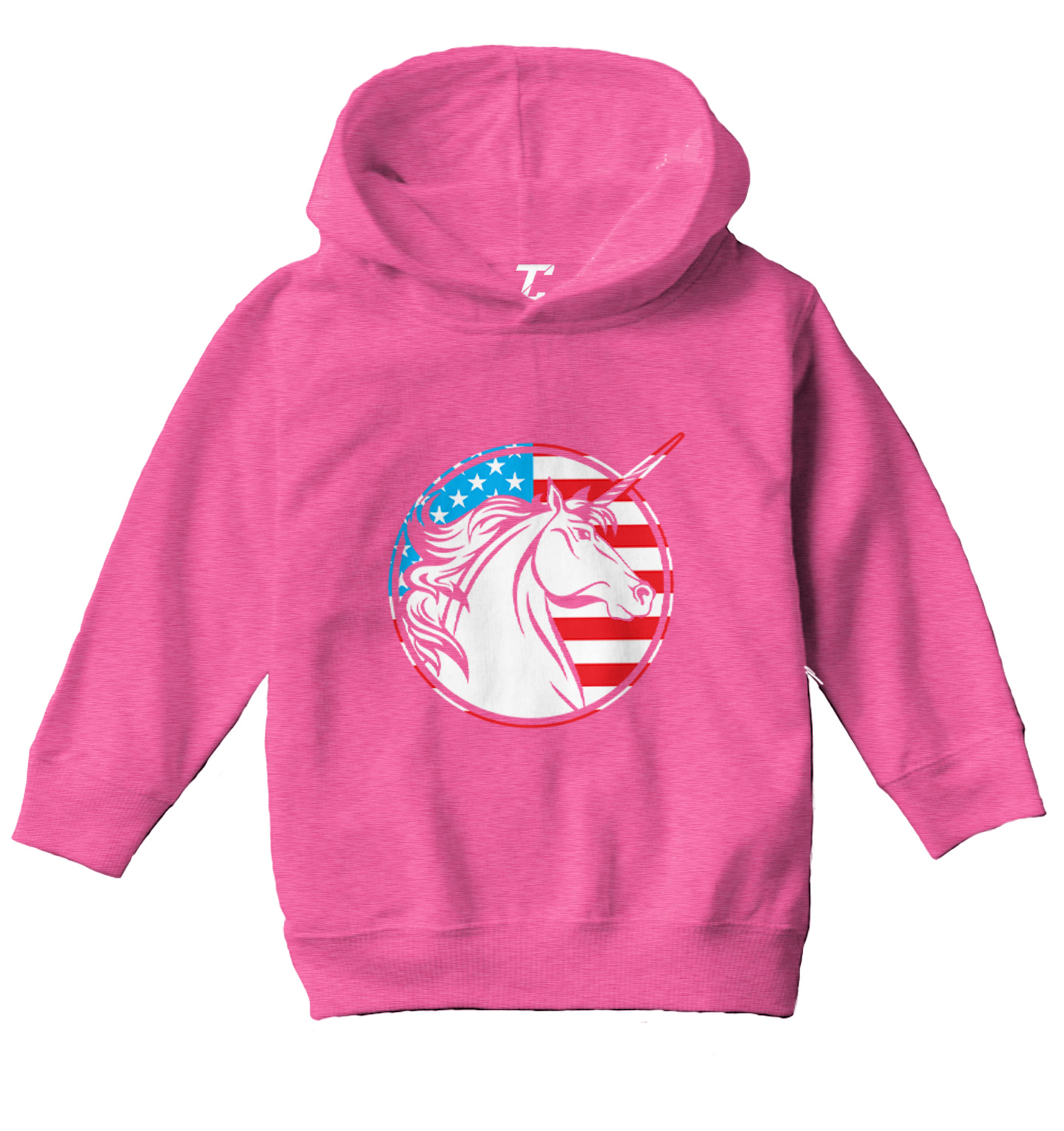 American Unicorn - Profile Mythical United States USA Toddler/Youth Hoodie - Picture 4 of 12