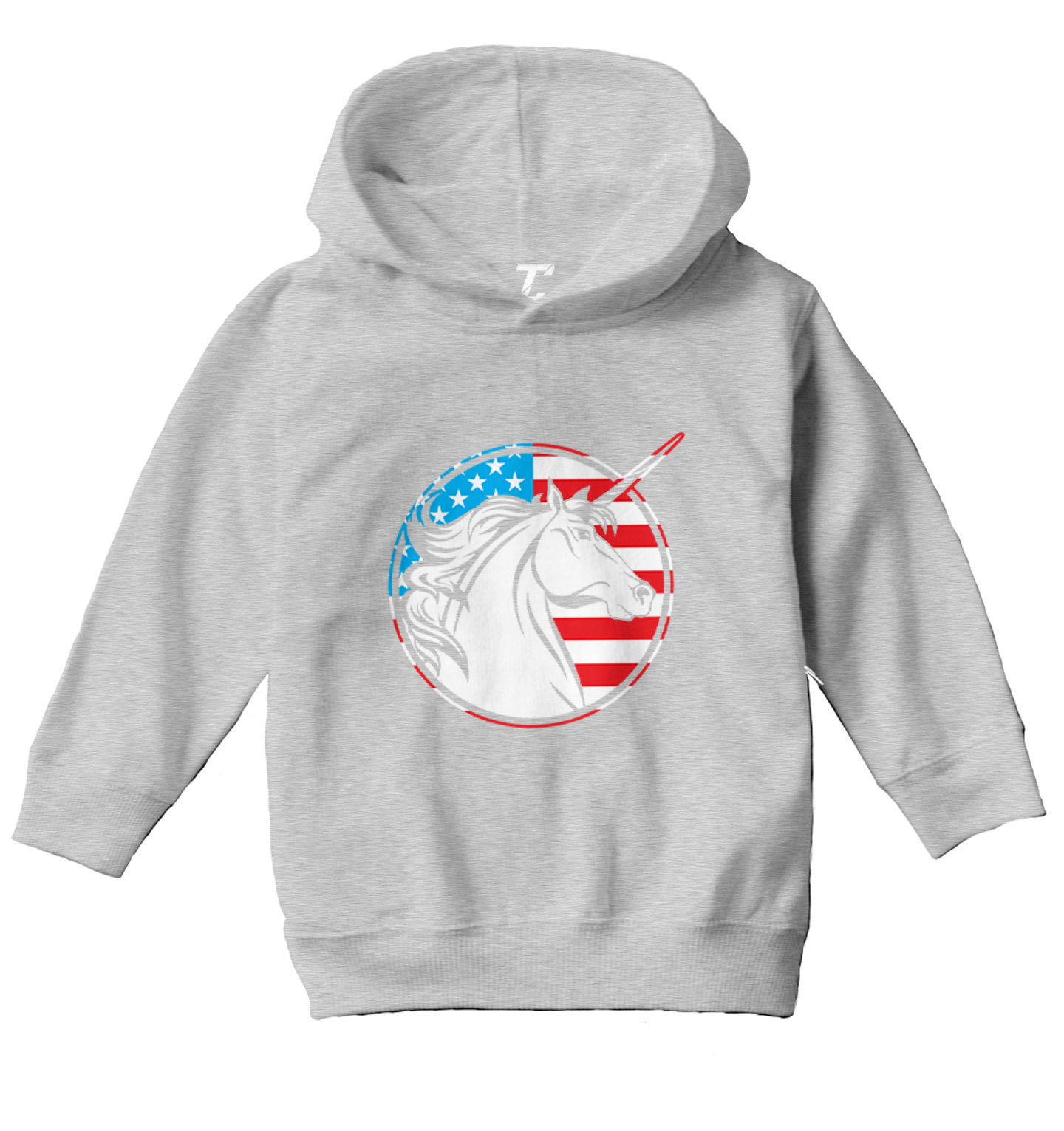 American Unicorn - Profile Mythical United States USA Toddler/Youth Hoodie - Picture 6 of 12