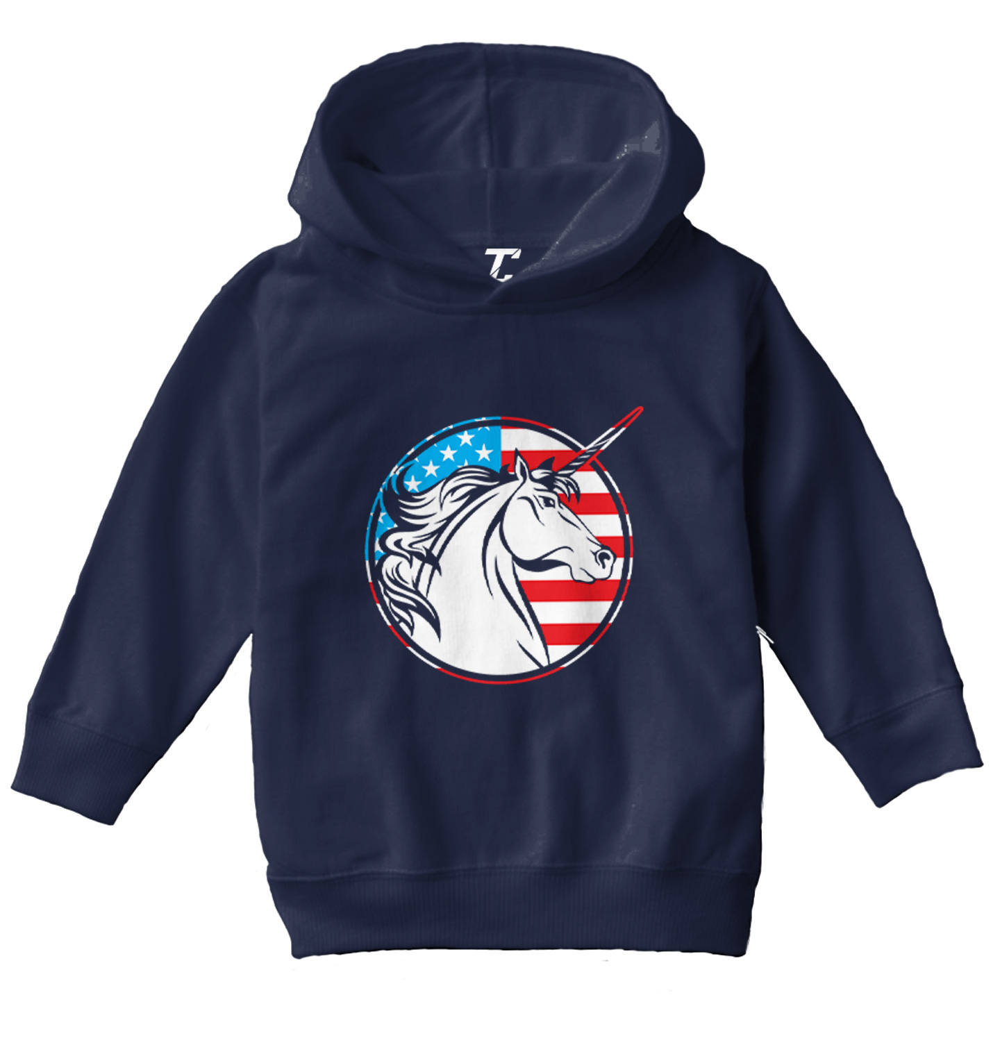 American Unicorn - Profile Mythical United States USA Toddler/Youth Hoodie - Picture 7 of 12