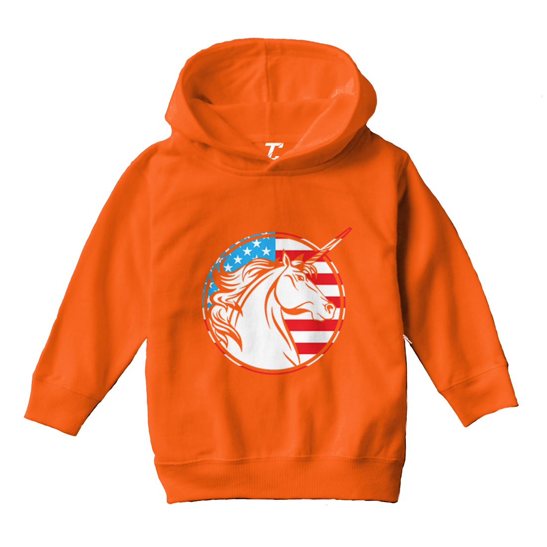American Unicorn - Profile Mythical United States USA Toddler/Youth Hoodie - Picture 8 of 12