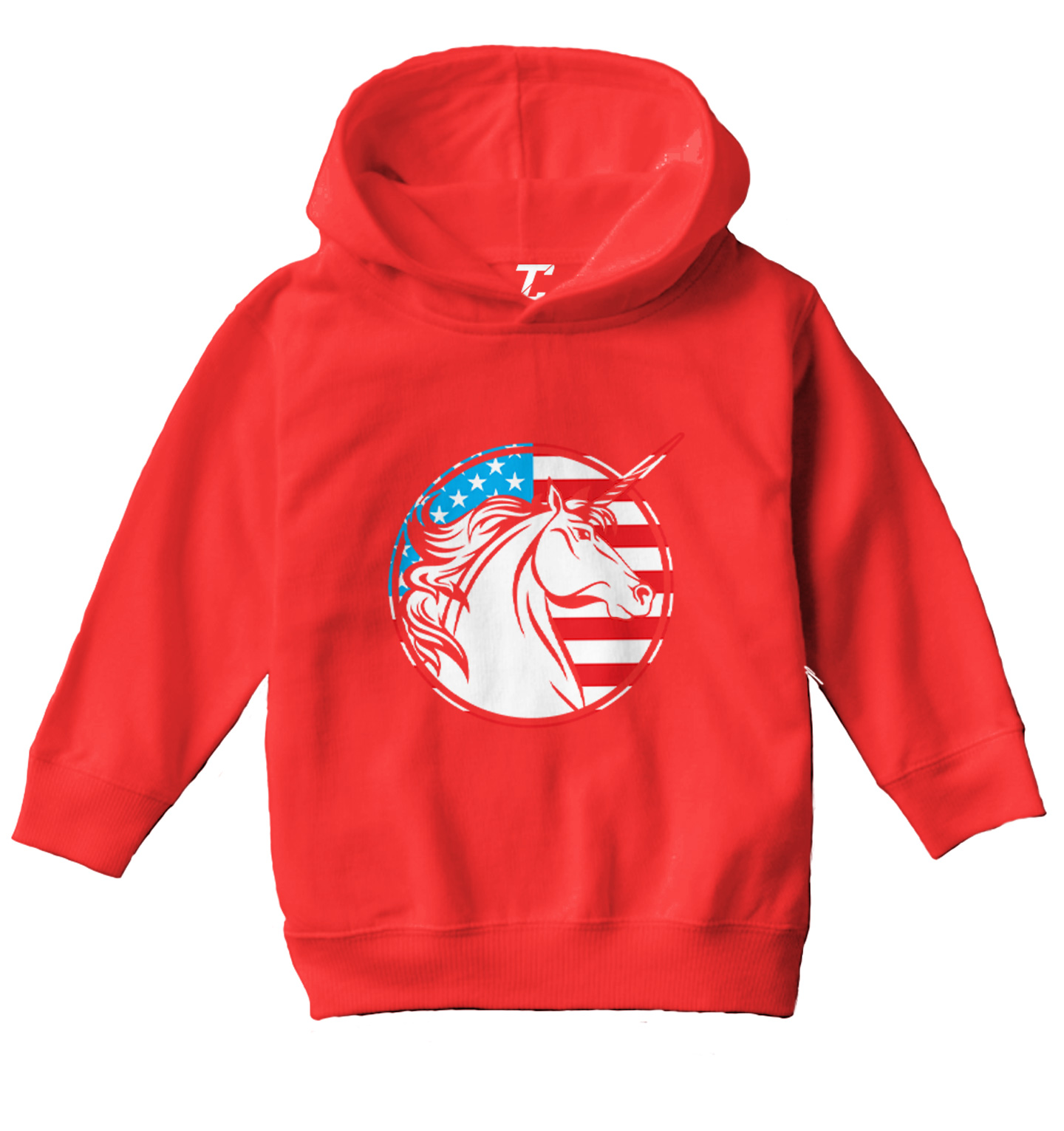 American Unicorn - Profile Mythical United States USA Toddler/Youth Hoodie - Picture 10 of 12