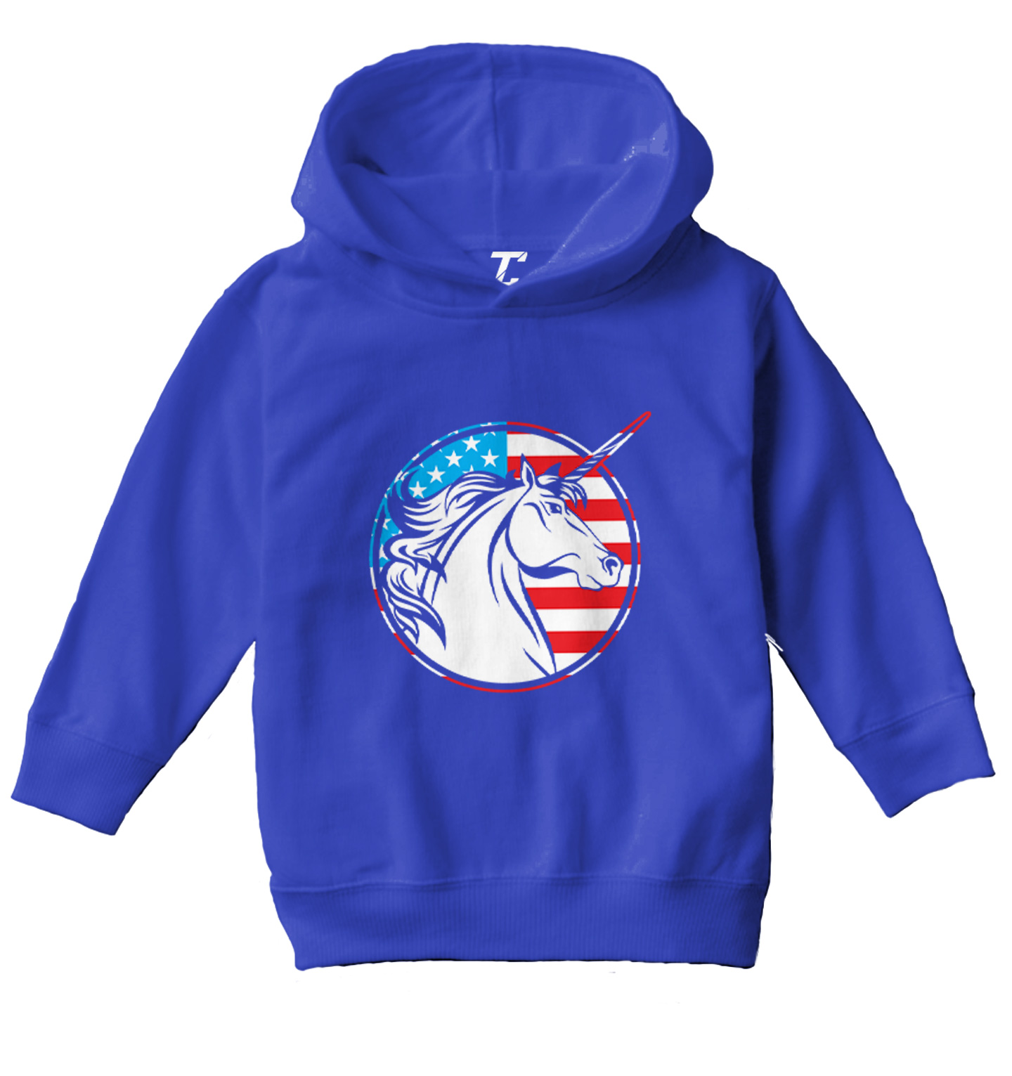 American Unicorn - Profile Mythical United States USA Toddler/Youth Hoodie - Picture 11 of 12
