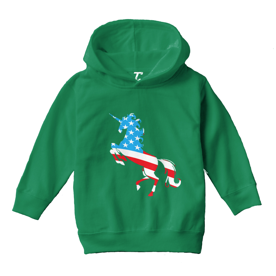 American Unicorn - Silhouette United States Mythical Toddler/Youth Hoodie - Picture 5 of 12