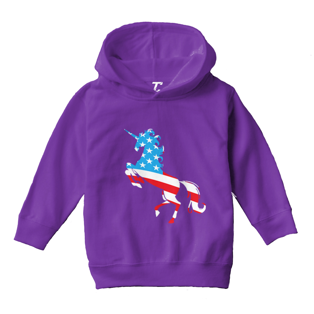 American Unicorn - Silhouette United States Mythical Toddler/Youth Hoodie - Picture 9 of 12