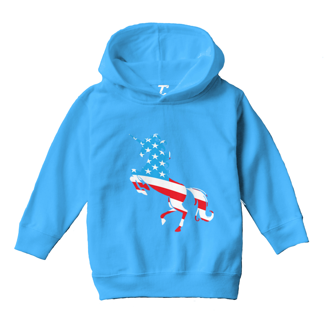 American Unicorn - Silhouette United States Mythical Toddler/Youth Hoodie - Picture 12 of 12