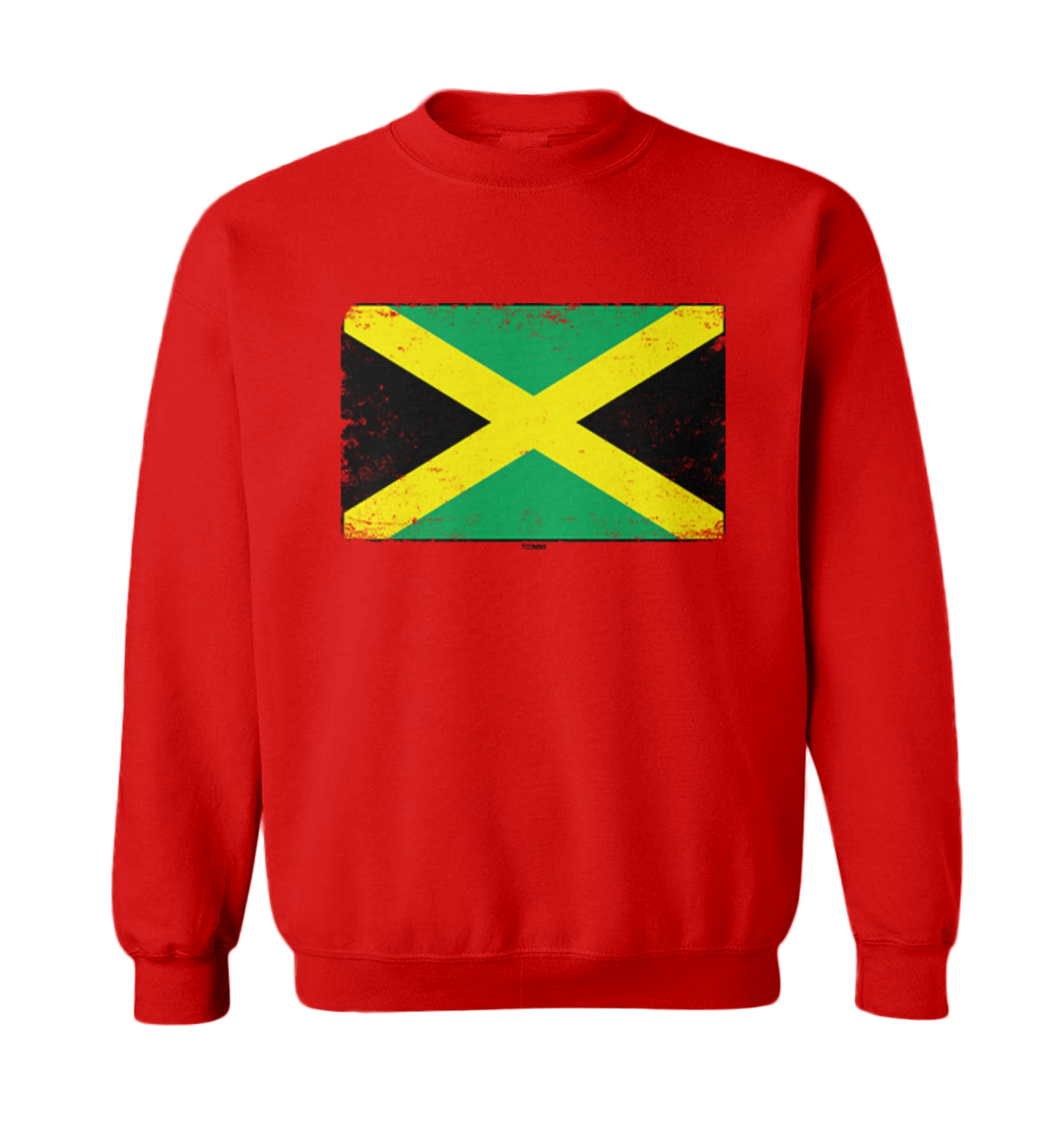Jamaican Distressed Flag - Jamaica Proud Pride Toddler Crewneck Sweater - Picture 7 of 8