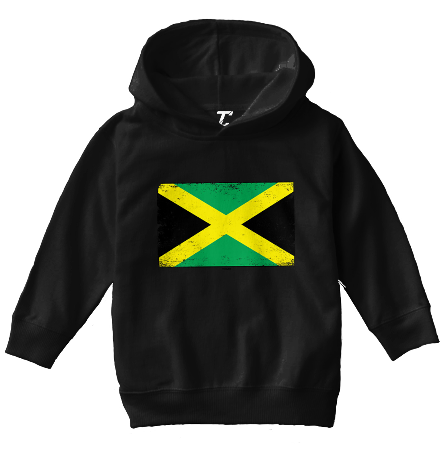 Jamaican Distressed Flag - Jamaica Proud Pride Toddler/Youth Hoodie - Picture 2 of 12