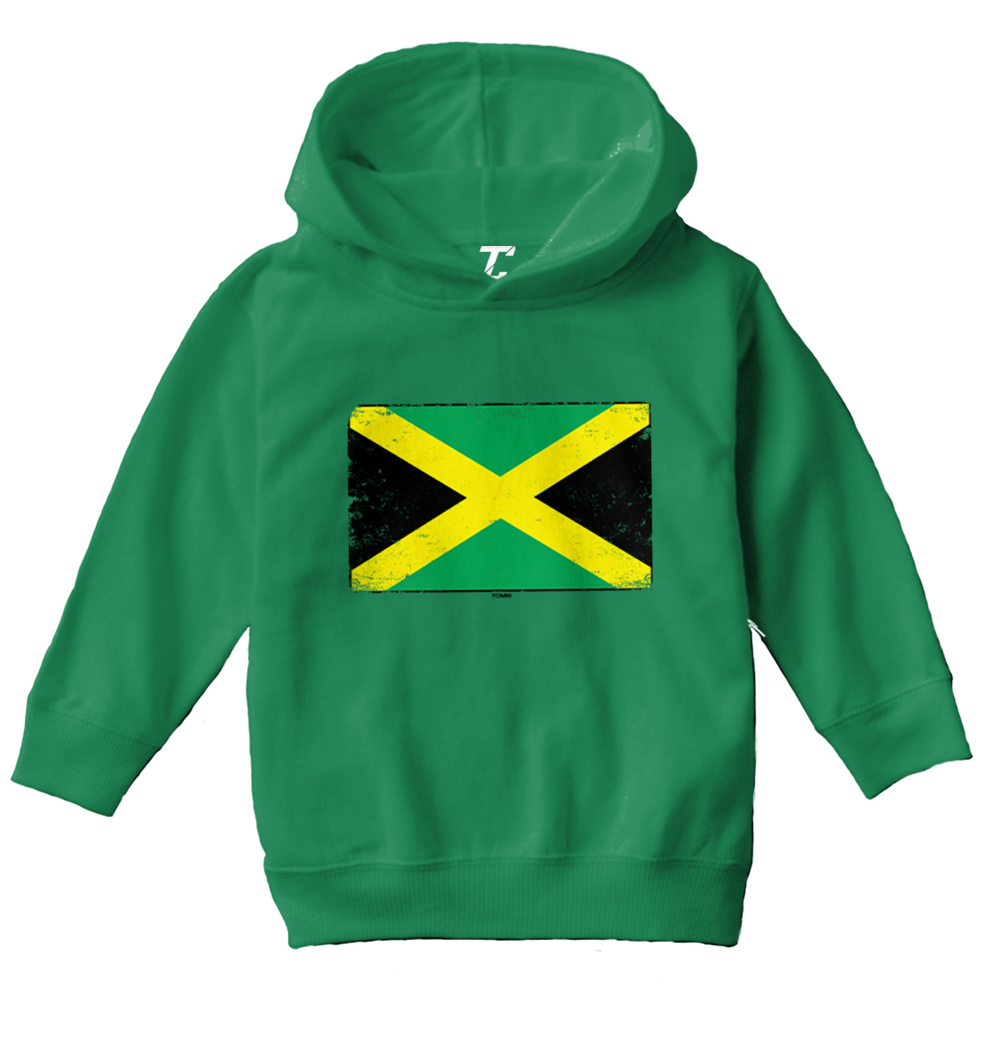 Jamaican Distressed Flag - Jamaica Proud Pride Toddler/Youth Hoodie - Picture 5 of 12