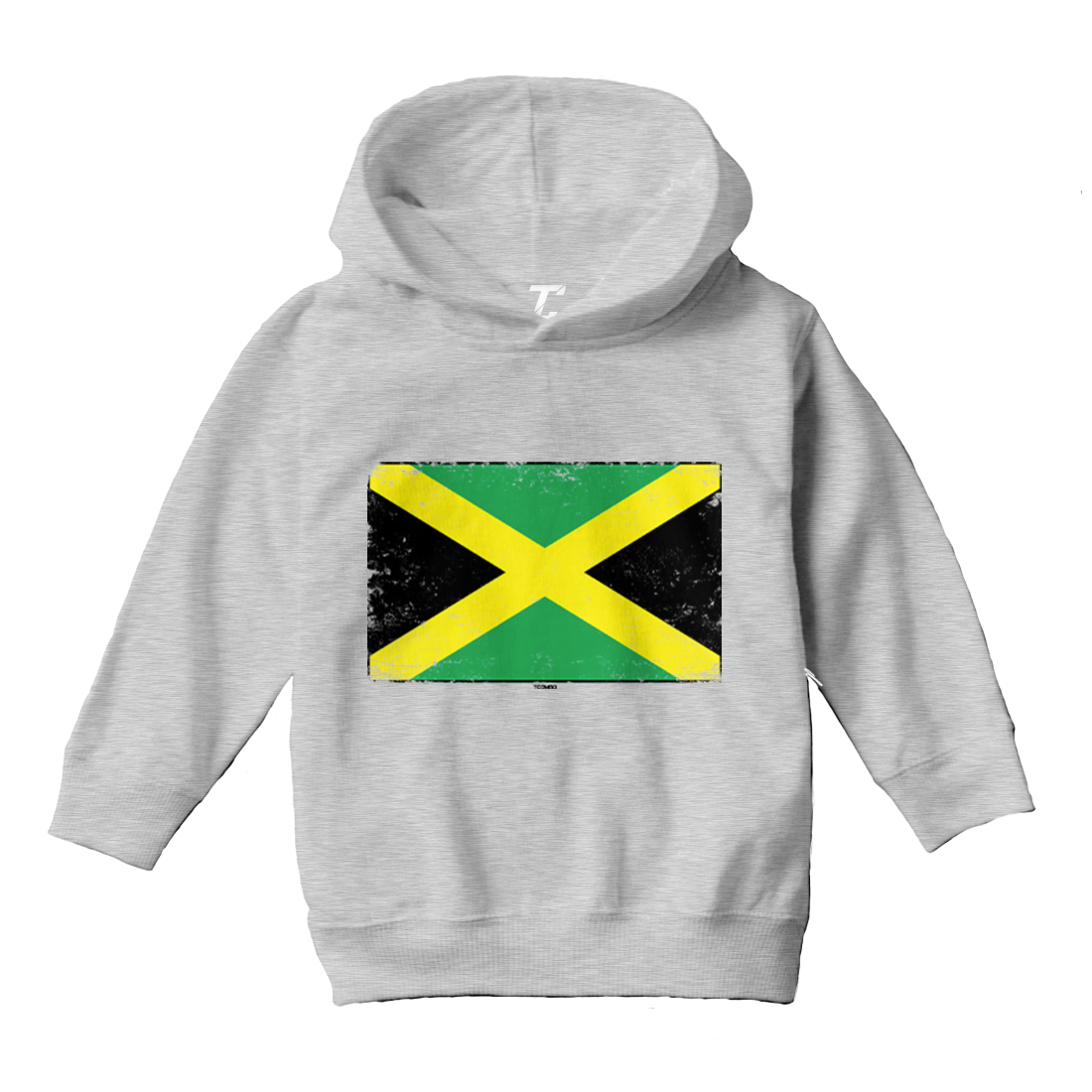 Jamaican Distressed Flag - Jamaica Proud Pride Toddler/Youth Hoodie - Picture 6 of 12