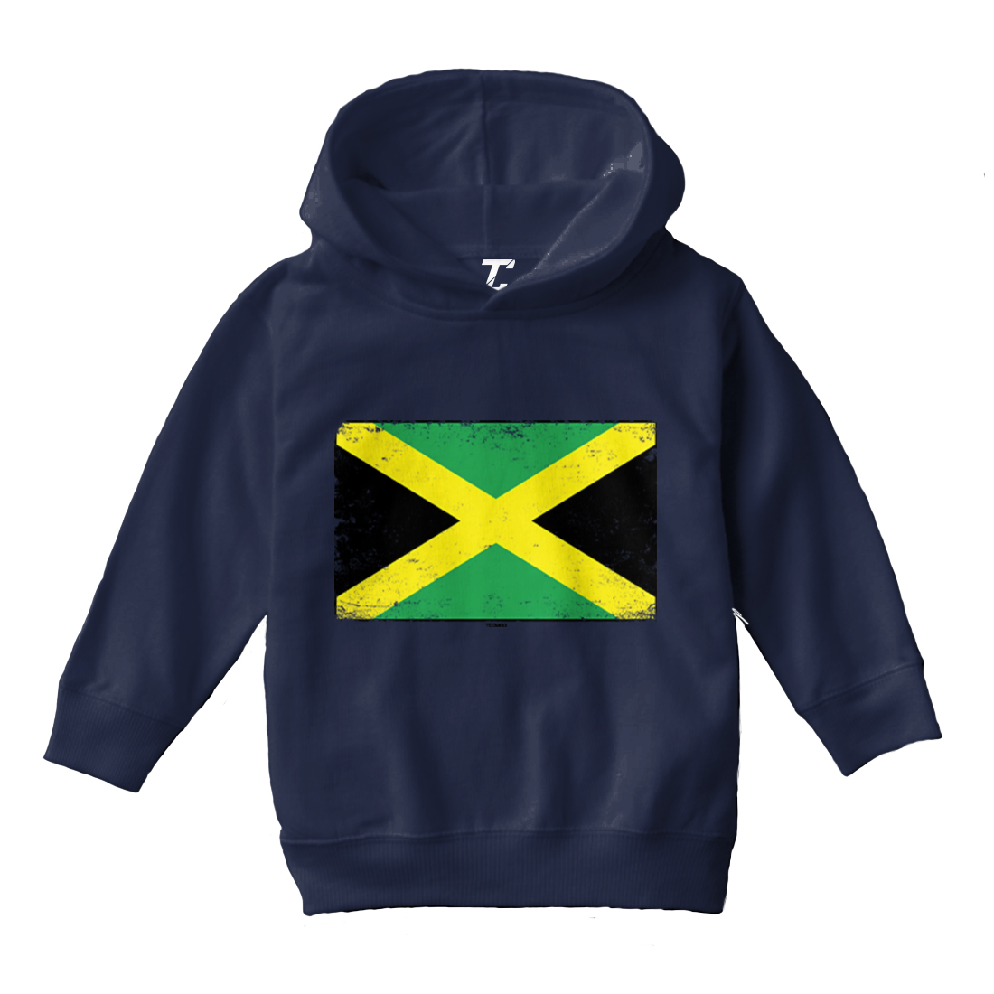Jamaican Distressed Flag - Jamaica Proud Pride Toddler/Youth Hoodie - Picture 7 of 12