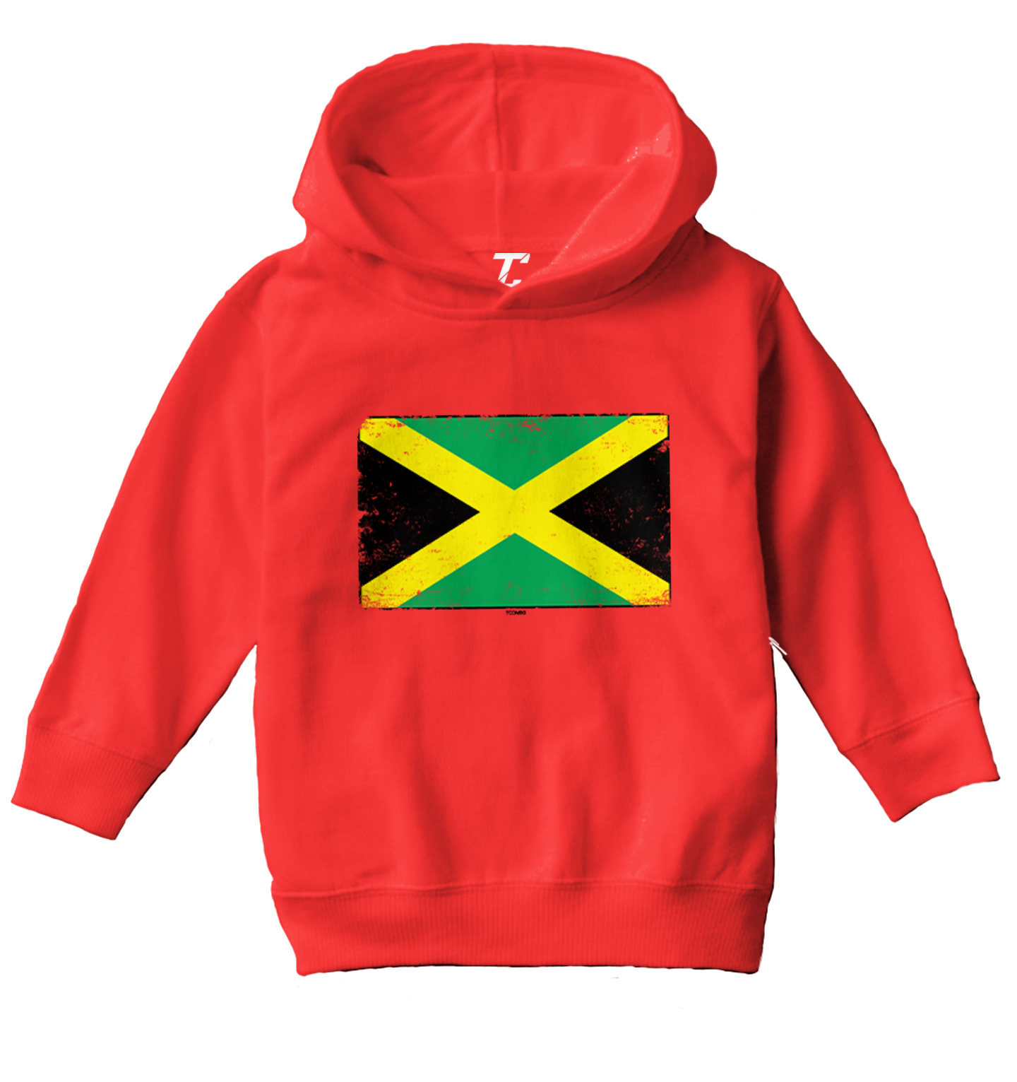 Jamaican Distressed Flag - Jamaica Proud Pride Toddler/Youth Hoodie - Picture 10 of 12