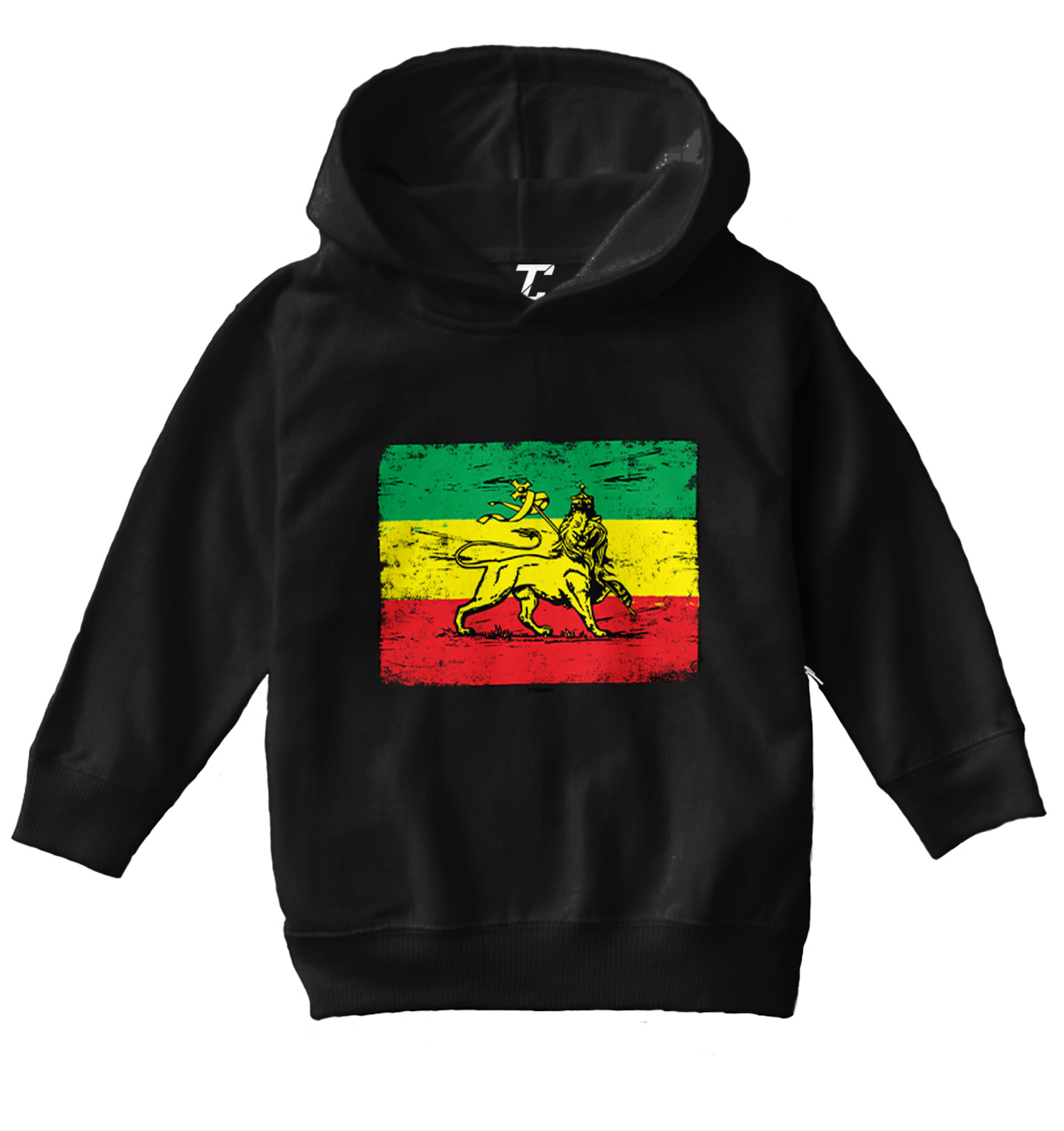 Lion Flag - Jamaican Jamaica Rasta Country Proud Pride Toddler/Youth Hoodie - Picture 2 of 12