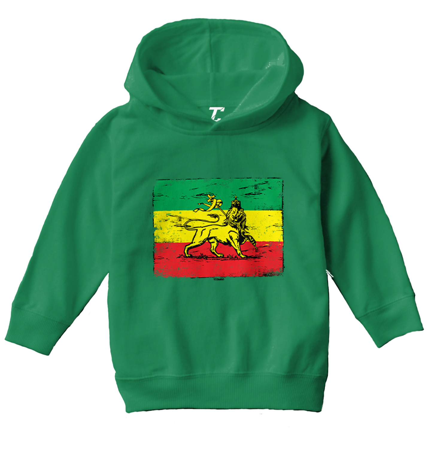 Lion Flag - Jamaican Jamaica Rasta Country Proud Pride Toddler/Youth Hoodie - Picture 5 of 12