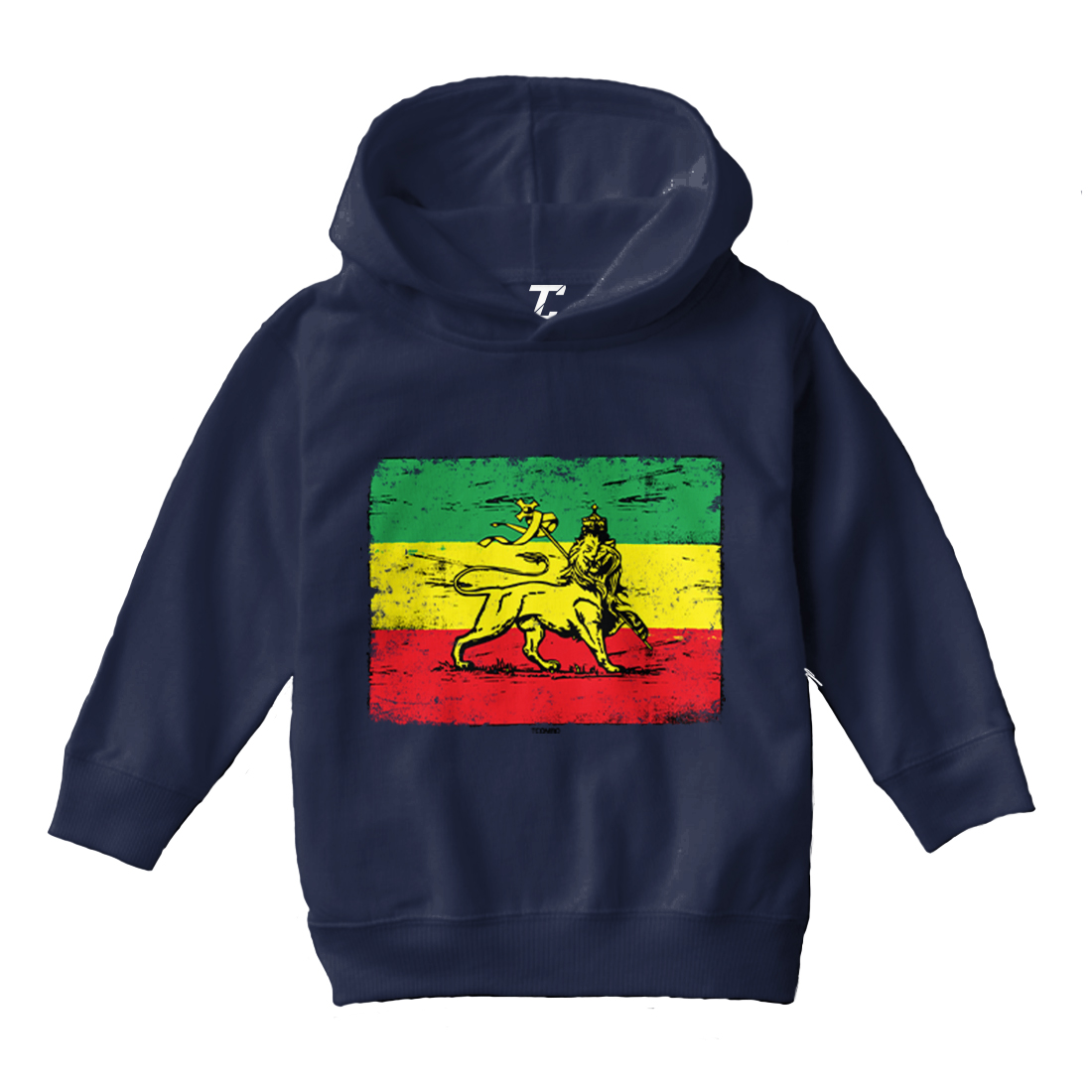 Lion Flag - Jamaican Jamaica Rasta Country Proud Pride Toddler/Youth Hoodie - Picture 7 of 12
