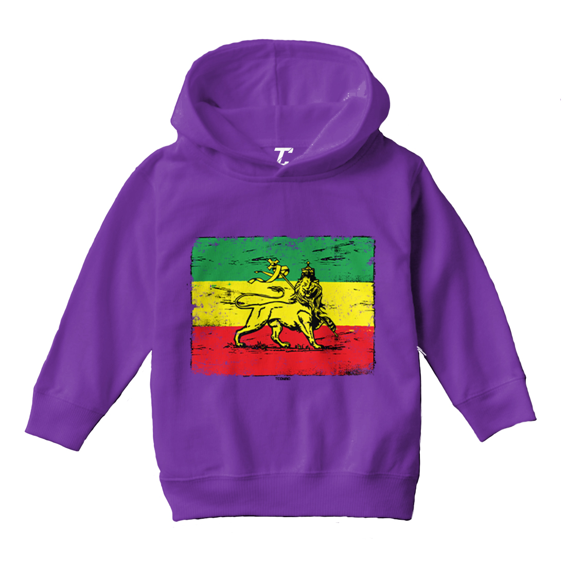 Lion Flag - Jamaican Jamaica Rasta Country Proud Pride Toddler/Youth Hoodie - Picture 9 of 12
