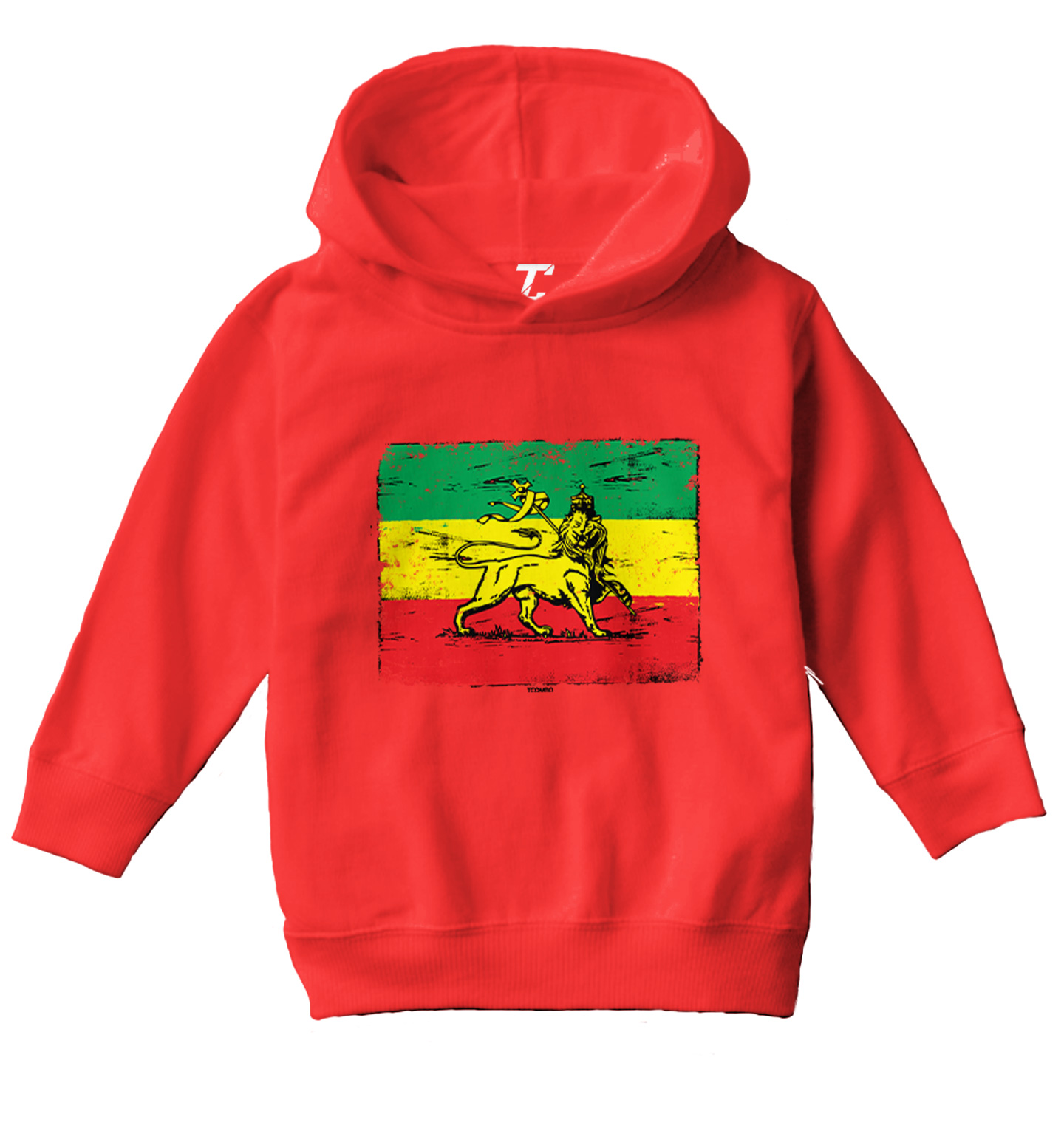 Lion Flag - Jamaican Jamaica Rasta Country Proud Pride Toddler/Youth Hoodie - Picture 10 of 12