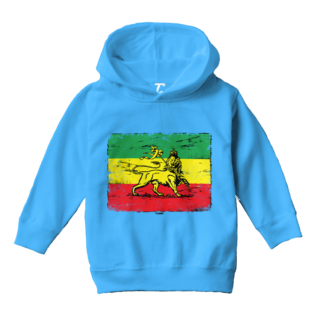 Lion Flag - Jamaican Jamaica Rasta Country Proud Pride Toddler/Youth Hoodie - Picture 12 of 12