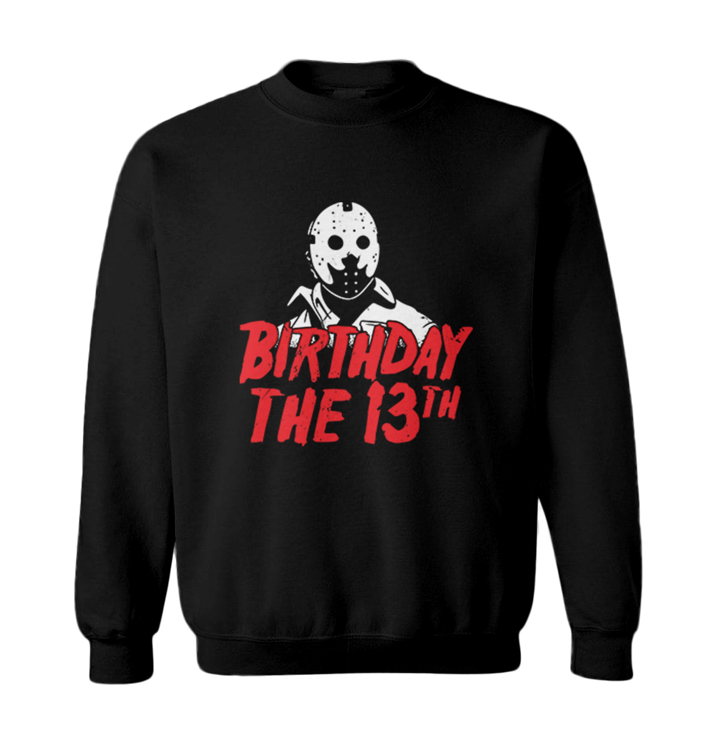 Birthday The 13th - Horror Movie Buff Parody Jason Toddler Crewneck Sweater - Picture 2 of 8