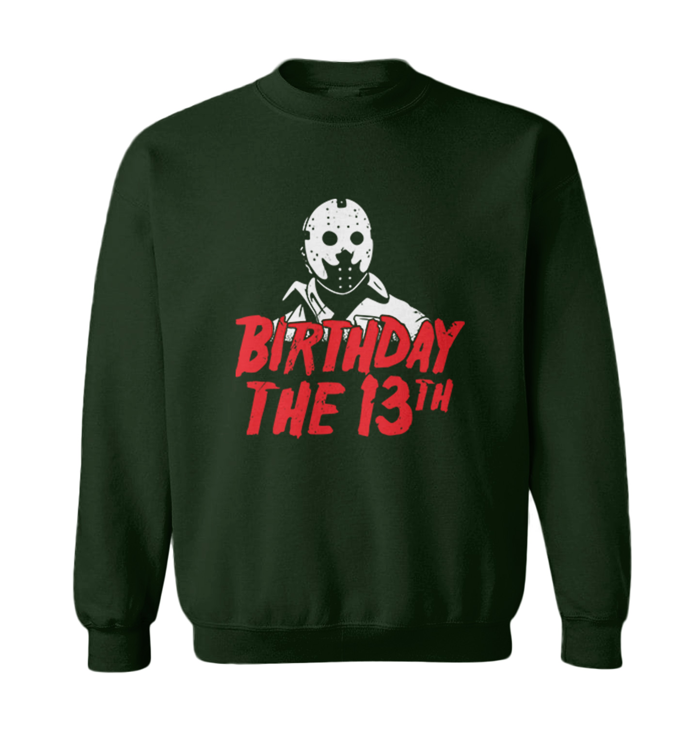 Birthday The 13th - Horror Movie Buff Parody Jason Toddler Crewneck Sweater - Picture 3 of 8