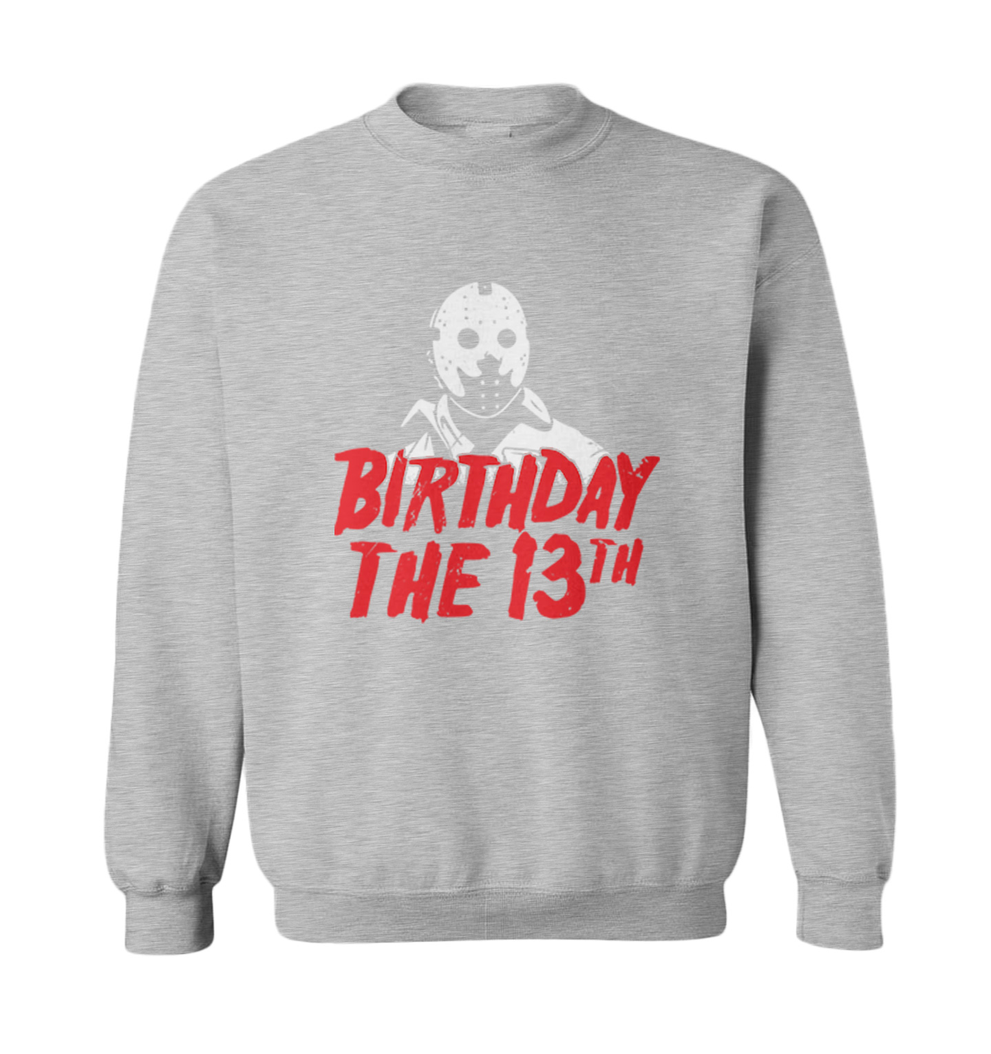 Birthday The 13th - Horror Movie Buff Parody Jason Toddler Crewneck Sweater - Picture 4 of 8