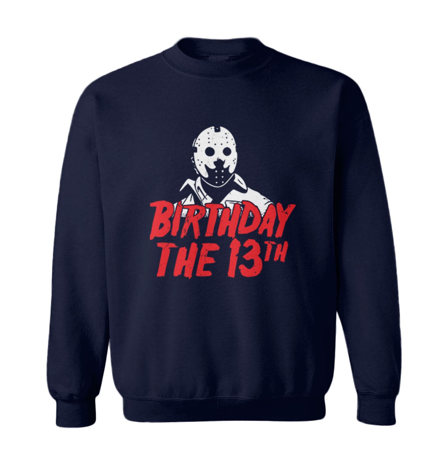 Birthday The 13th - Horror Movie Buff Parody Jason Toddler Crewneck Sweater - Picture 5 of 8