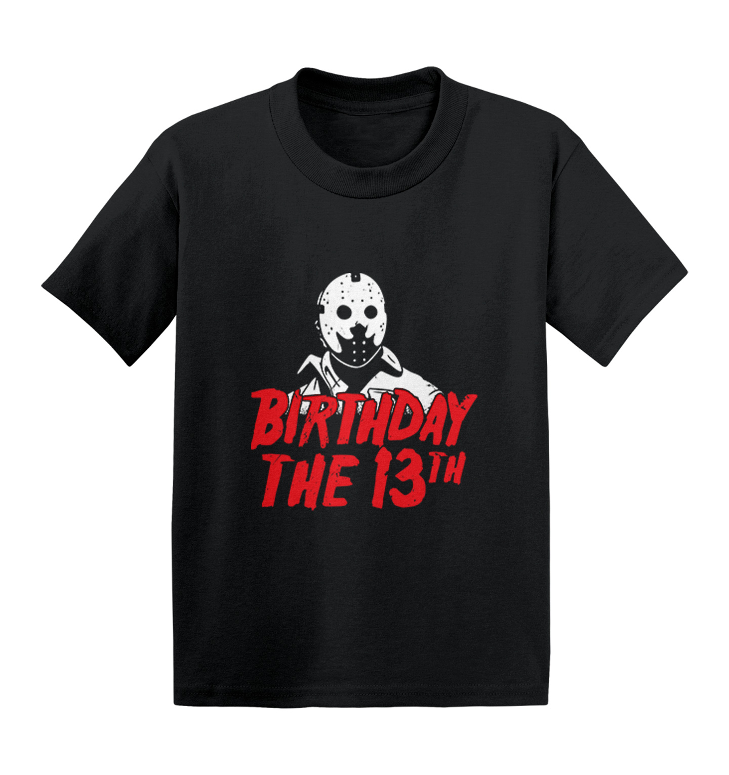 Birthday The 13th – Horror Movie Buff Parody Jason Kids T-shirt