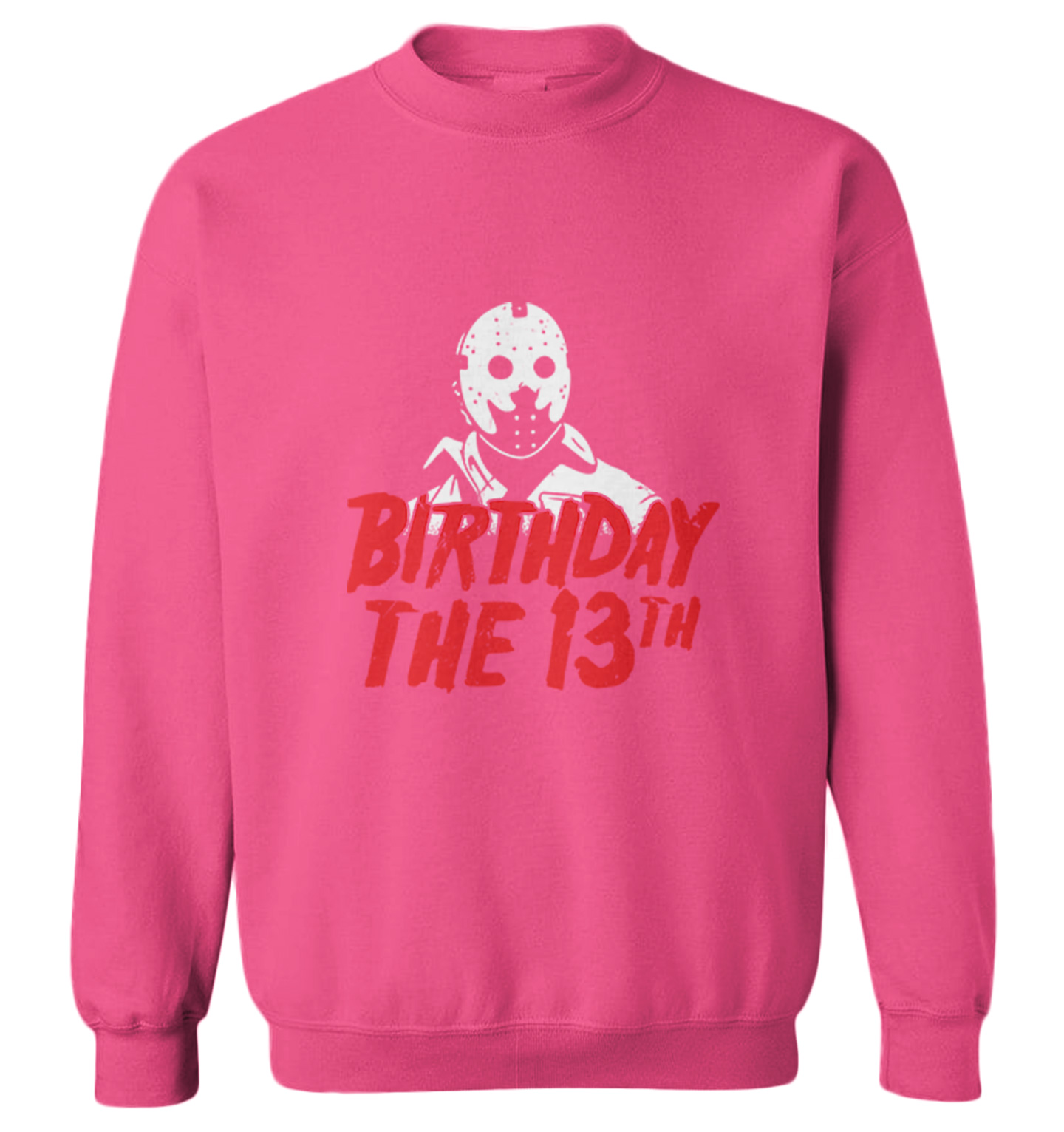 Birthday The 13th - Horror Movie Buff Parody Jason Toddler Crewneck Sweater - Picture 6 of 8