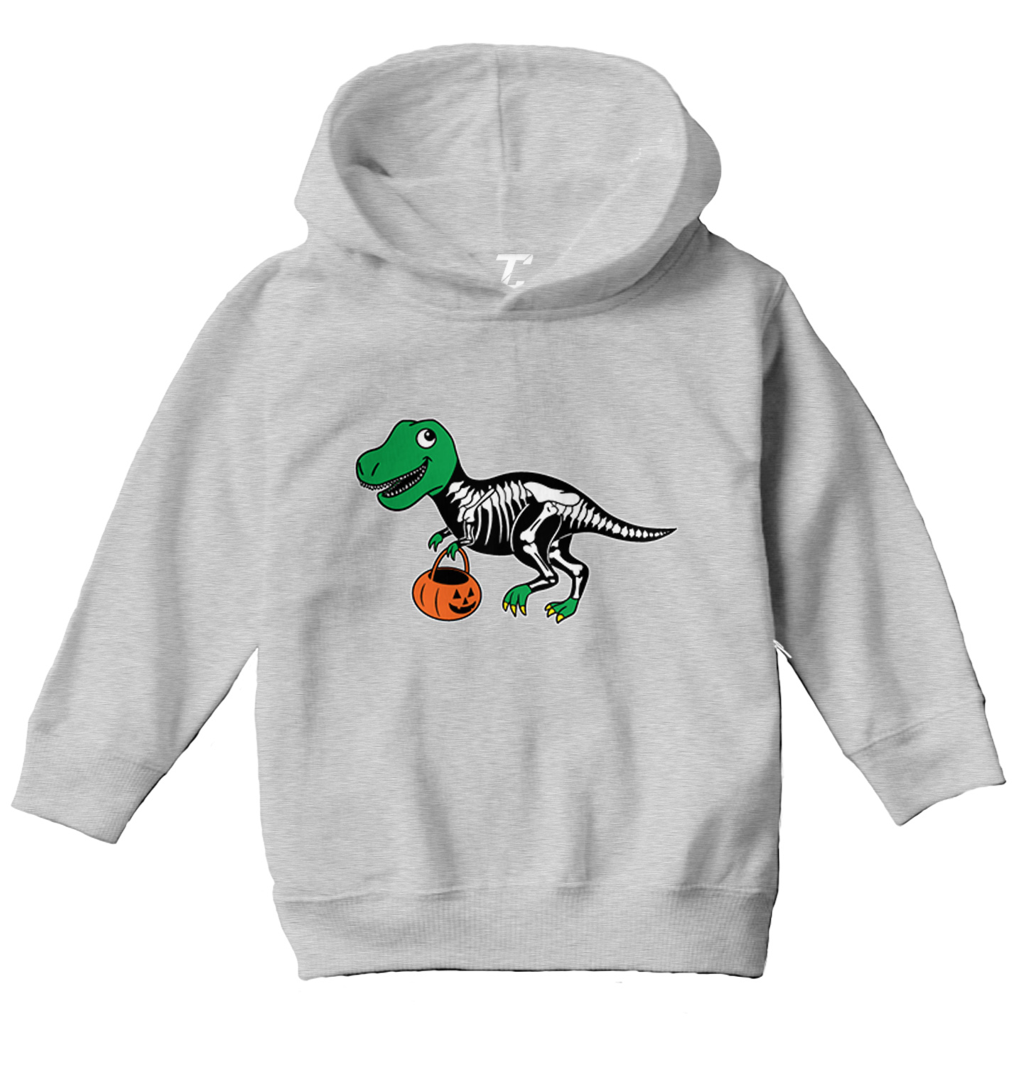 T Rex Skeleton Outfit - Costume Pumpkin Dinosaur Toddler/Youth Hoodie - Picture 6 of 12