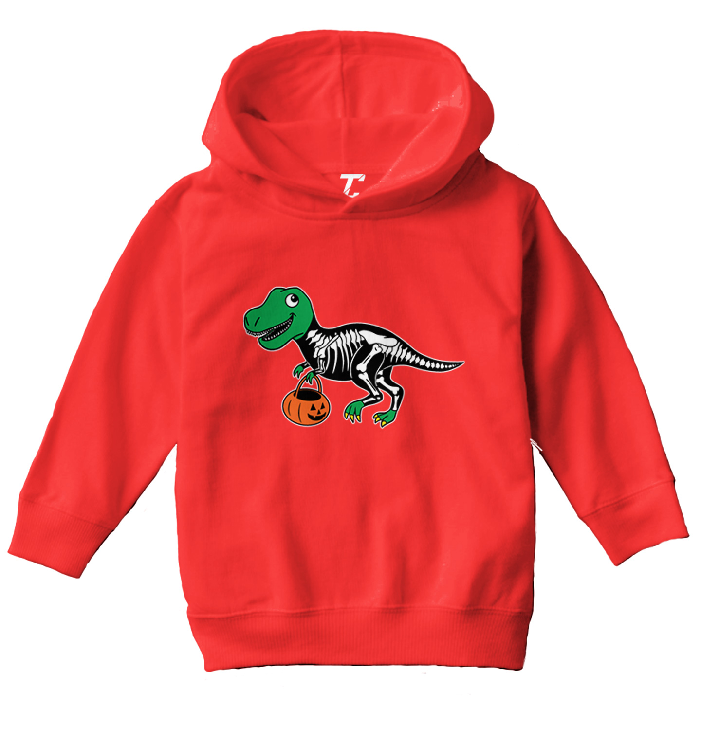 T Rex Skeleton Outfit - Costume Pumpkin Dinosaur Toddler/Youth Hoodie - Picture 10 of 12