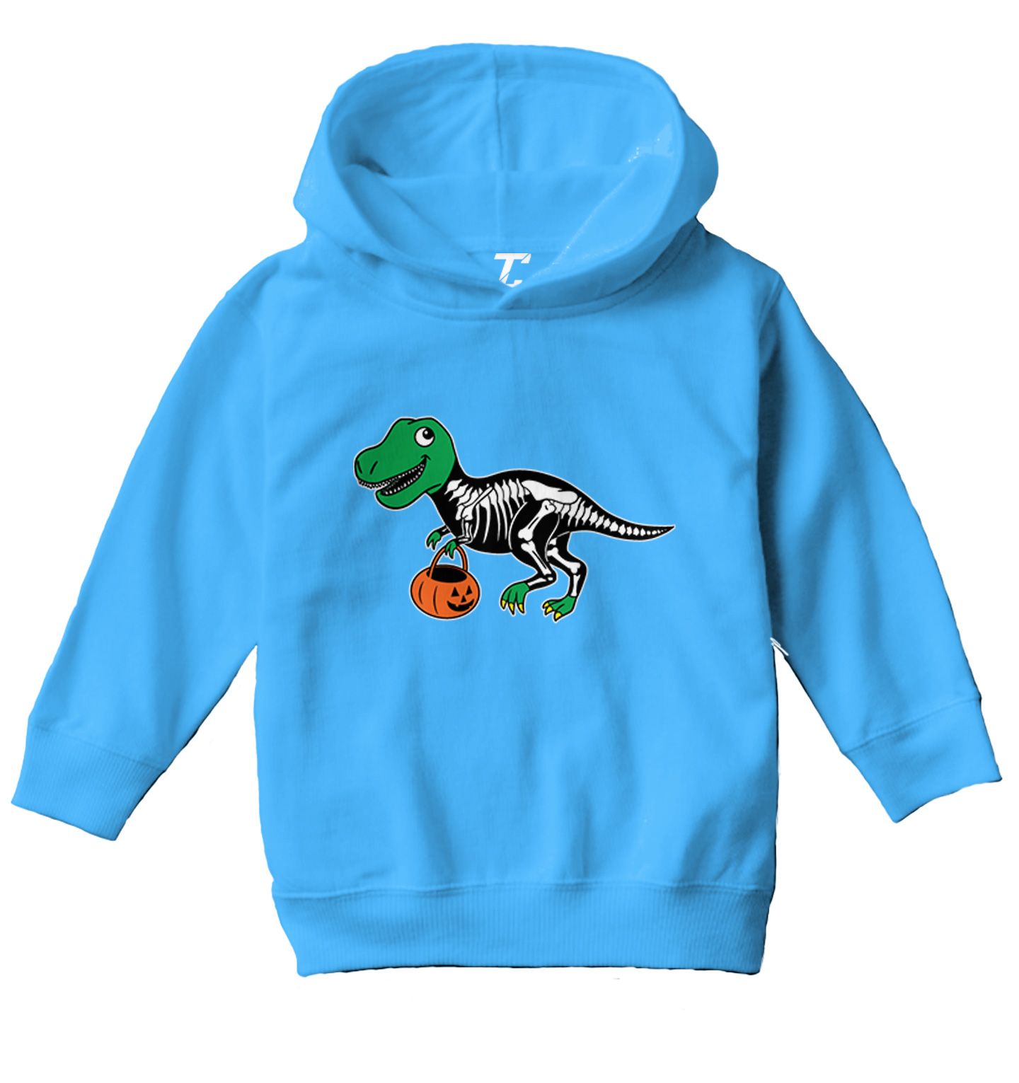 T Rex Skeleton Outfit - Costume Pumpkin Dinosaur Toddler/Youth Hoodie - Picture 12 of 12