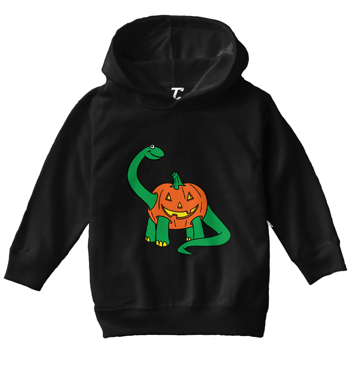 Pumpkinsaurus - Trick Or Treat Halloween Dinosaur Toddler/Youth Hoodie - Picture 2 of 12