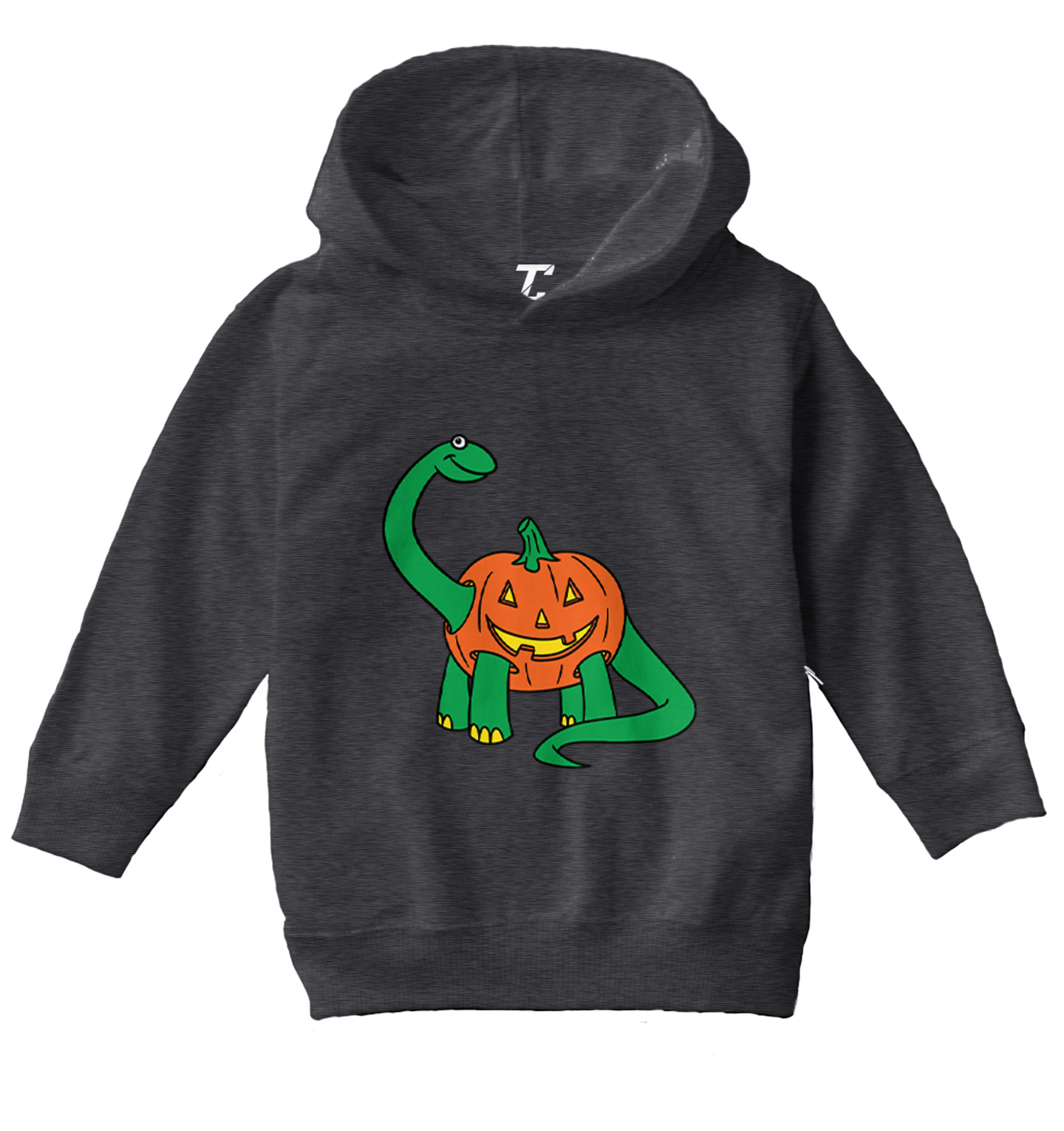 Pumpkinsaurus - Trick Or Treat Halloween Dinosaur Toddler/Youth Hoodie - Picture 3 of 12