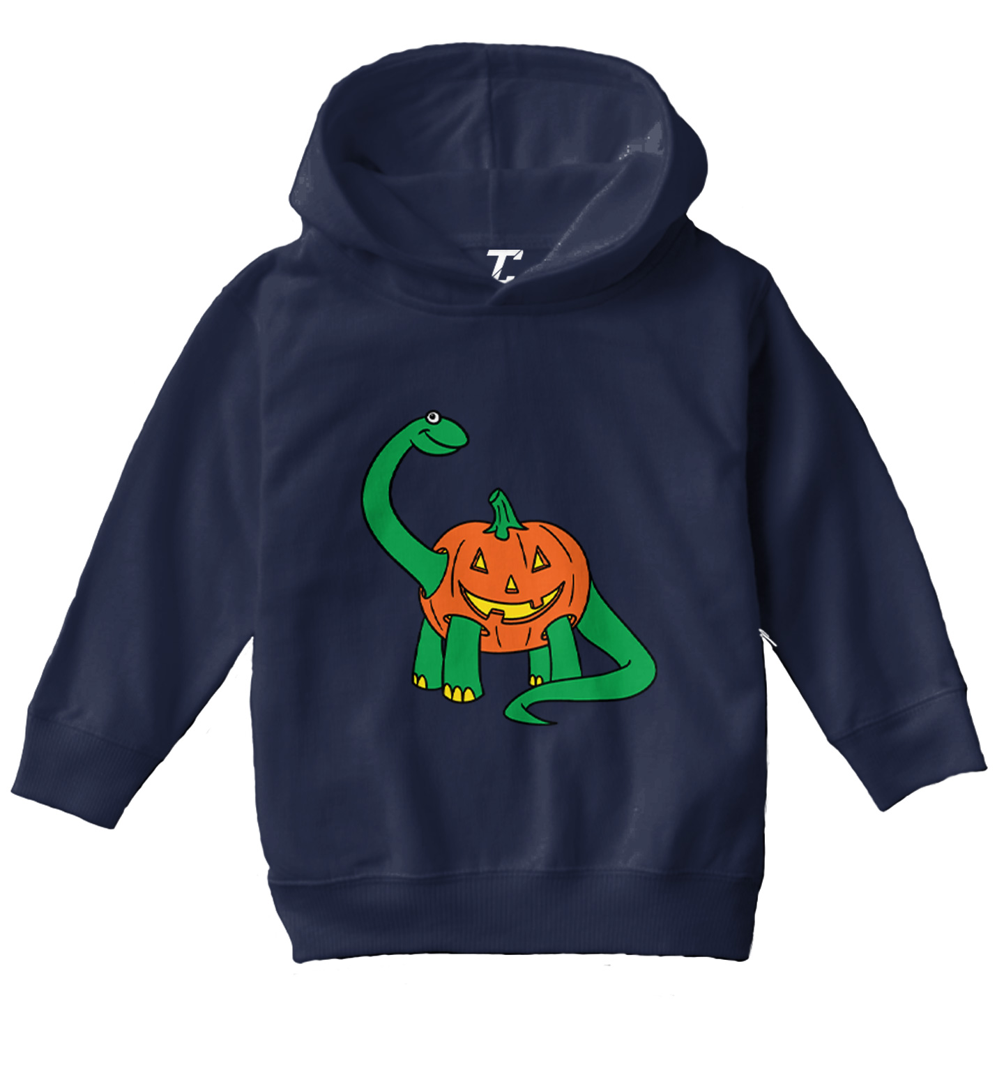 Pumpkinsaurus - Trick Or Treat Halloween Dinosaur Toddler/Youth Hoodie - Picture 7 of 12