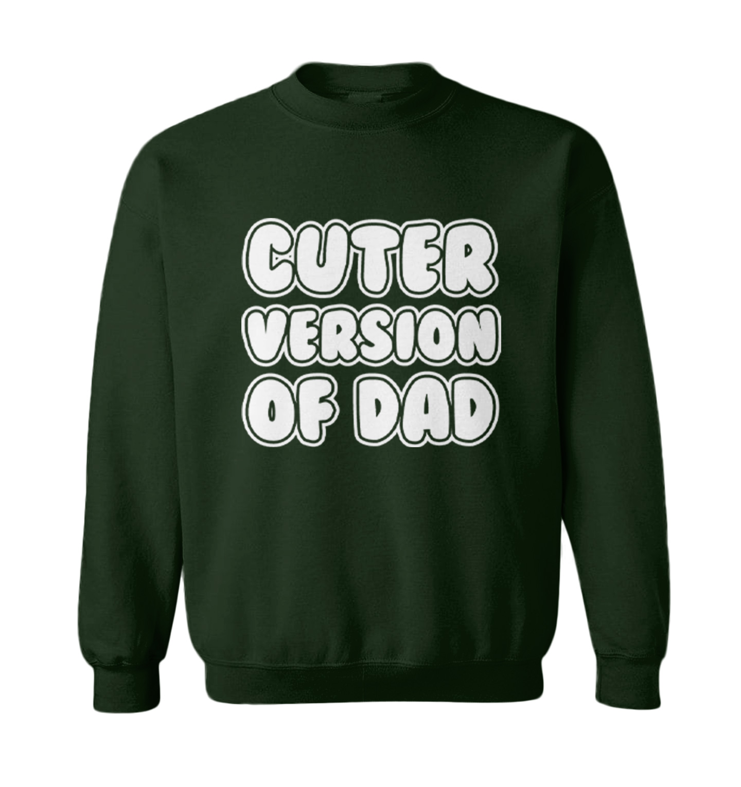 Cuter Version Of Dad - Father Dad Father's Day Cute Toddler Crewneck Sweater - Picture 3 of 8