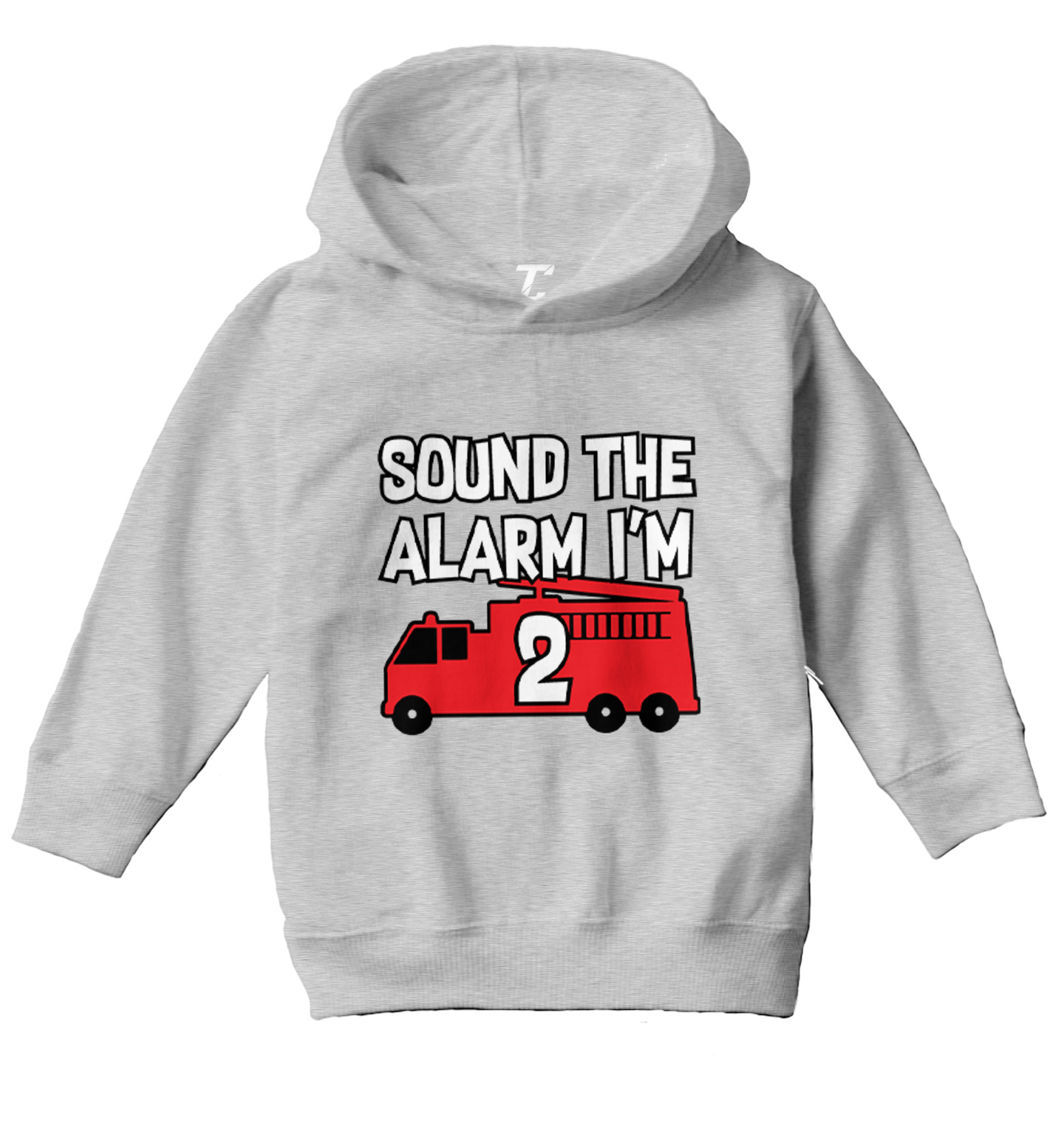 Sound The Alarm I'm 2 - Birthday Firefighter Truck Toddler/Youth Hoodie - Picture 6 of 12